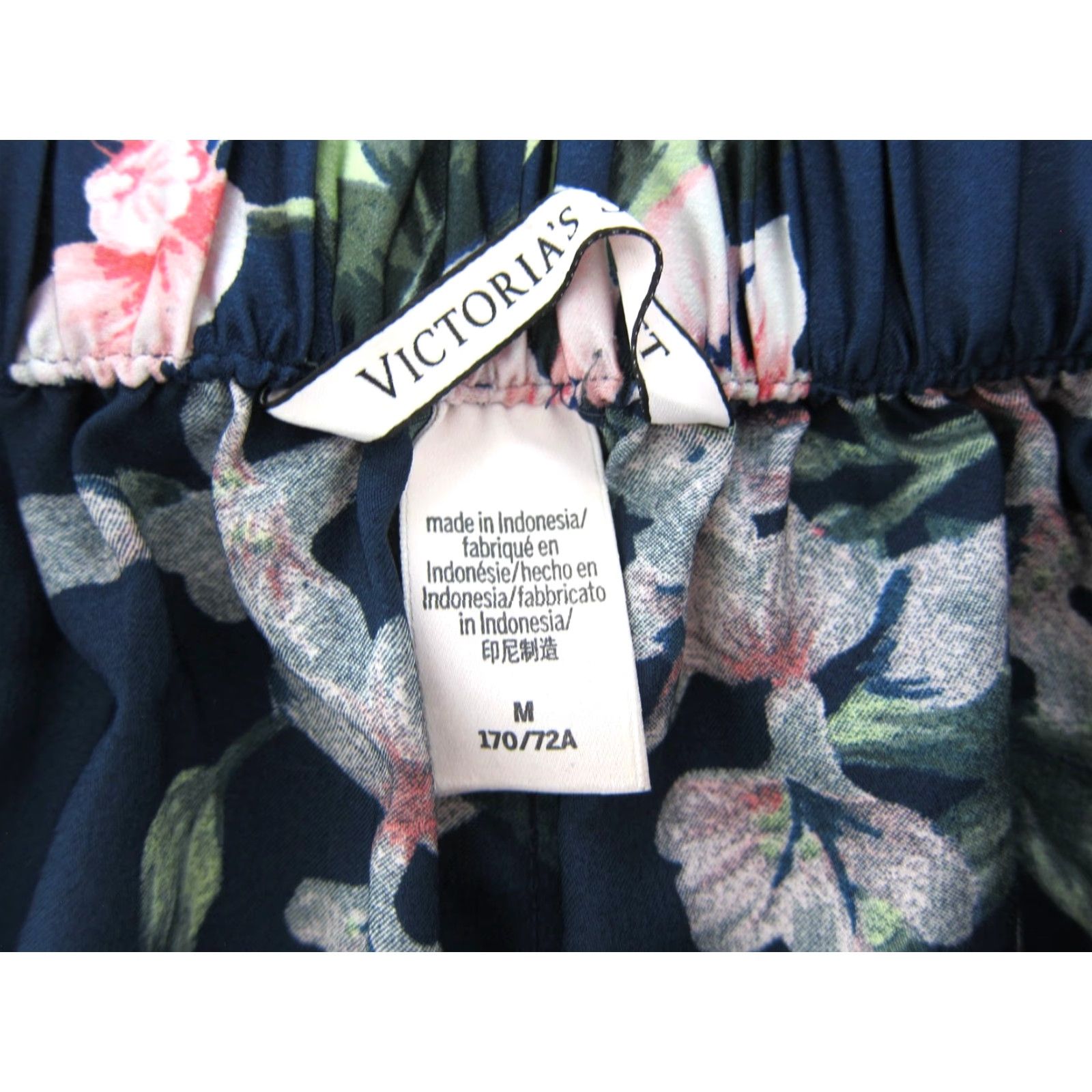 Victoria's Secret Victoria's Secret Blue Pink Floral Pocket Silky Wide Leg Pant Women Medium Size 32" / US 10 / IT 46 - 3 Thumbnail