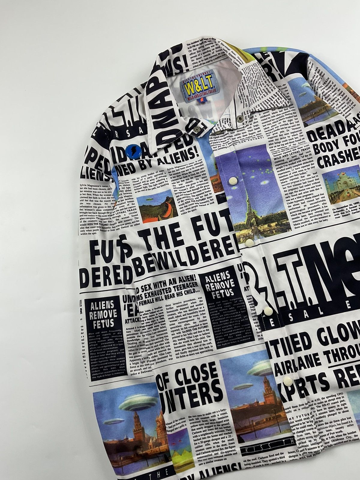 Walter Van Beirendonck Walter Van Beirendonck S/S97 "Alien Newspaper Article" Shirt Size US S / EU 44-46 / 1 - 5 Thumbnail