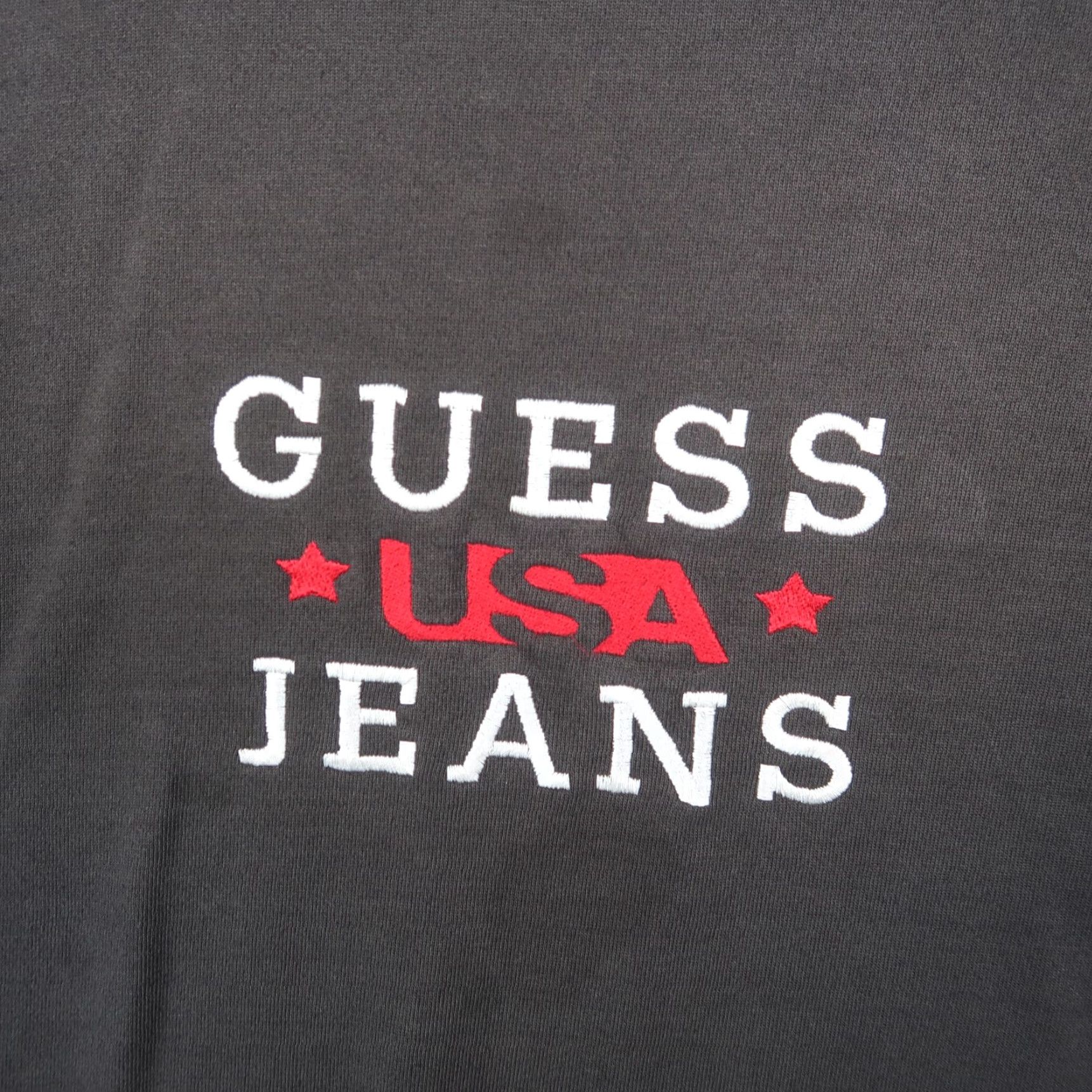 Guess VINTAGE Guess Jeans Sweatshirt Crewneck XL Black Distressed 90s Logo Mens Pullover Size US XL / EU 56 / 4 - 3 Thumbnail