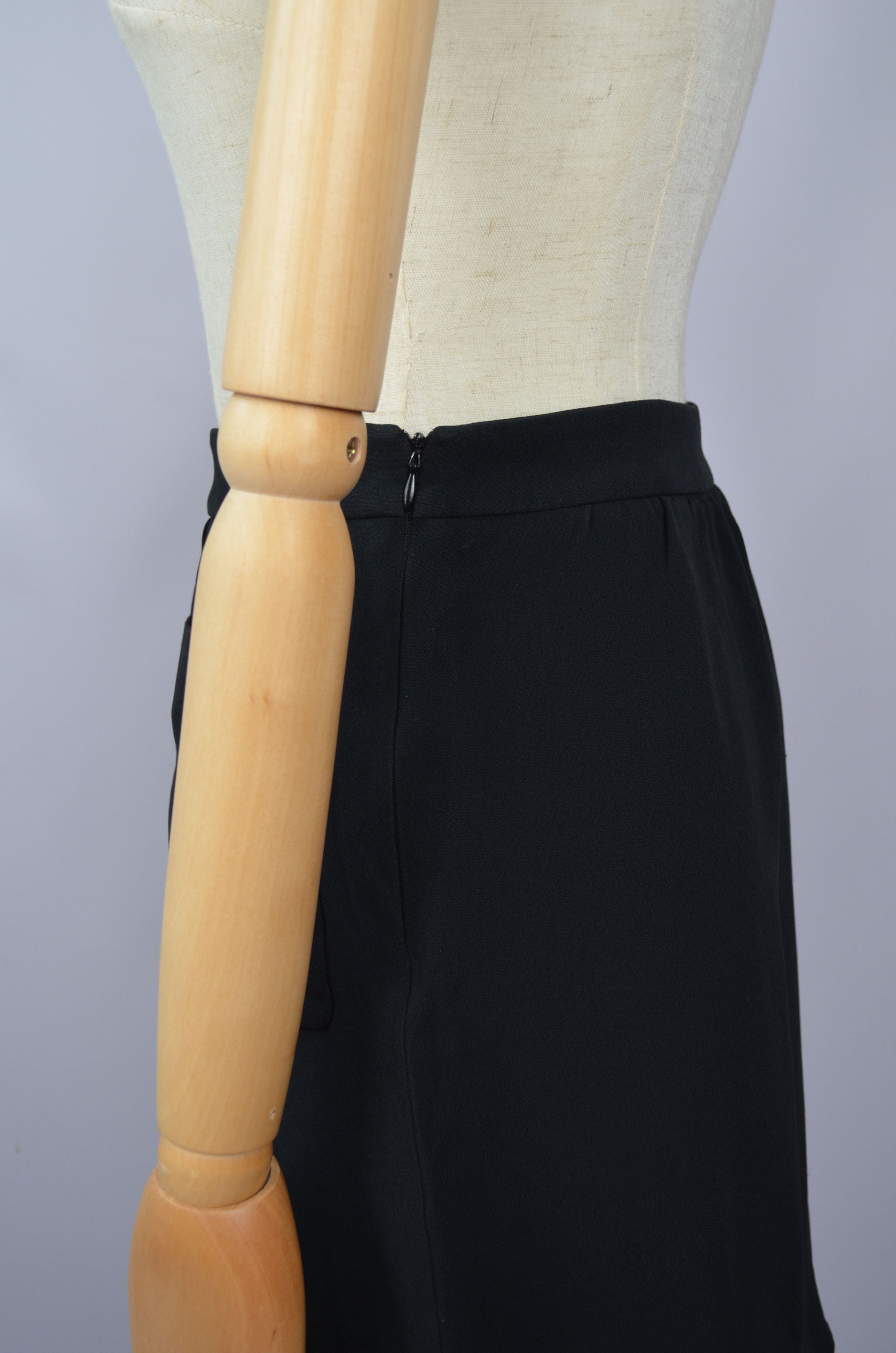 Miu Miu × Prada Miu Miu Prada Dark Navy Skirt Acetate Viscose Size IT40 Size 30" / US 8 / IT 44 - 6 Thumbnail