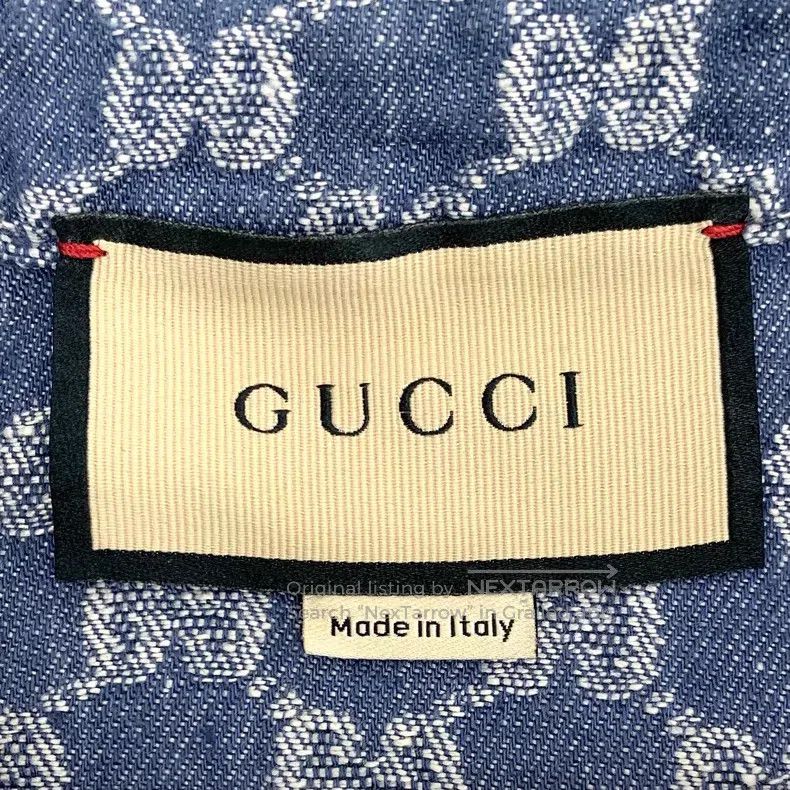 Gucci Gucci Blue logo jacquad full print linen lapel single-brea Size US XS / EU 42 / 0 - 5 Thumbnail