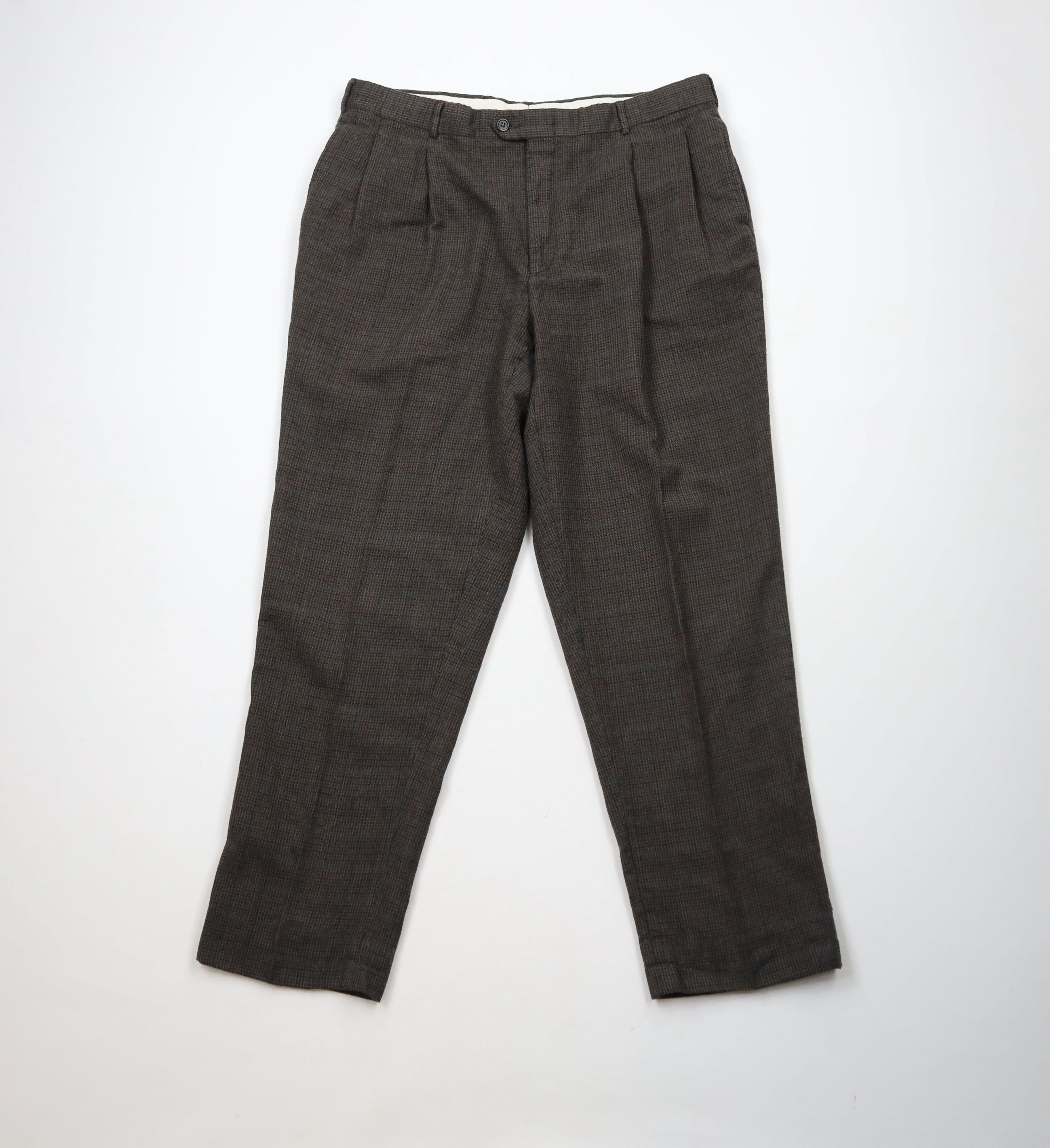 Vintage Vintage 90s Streetwear Tweed Houndstooth Plaid Chino Pants Size US 36 / EU 52 - 1 Thumbnail
