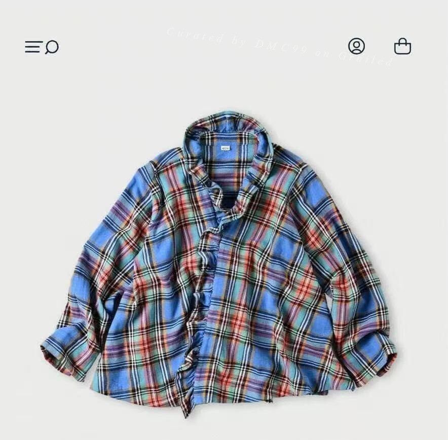 45rpm 45R New Flannel Check Shirt Size US M / EU 48-50 / 2 - 1 Thumbnail