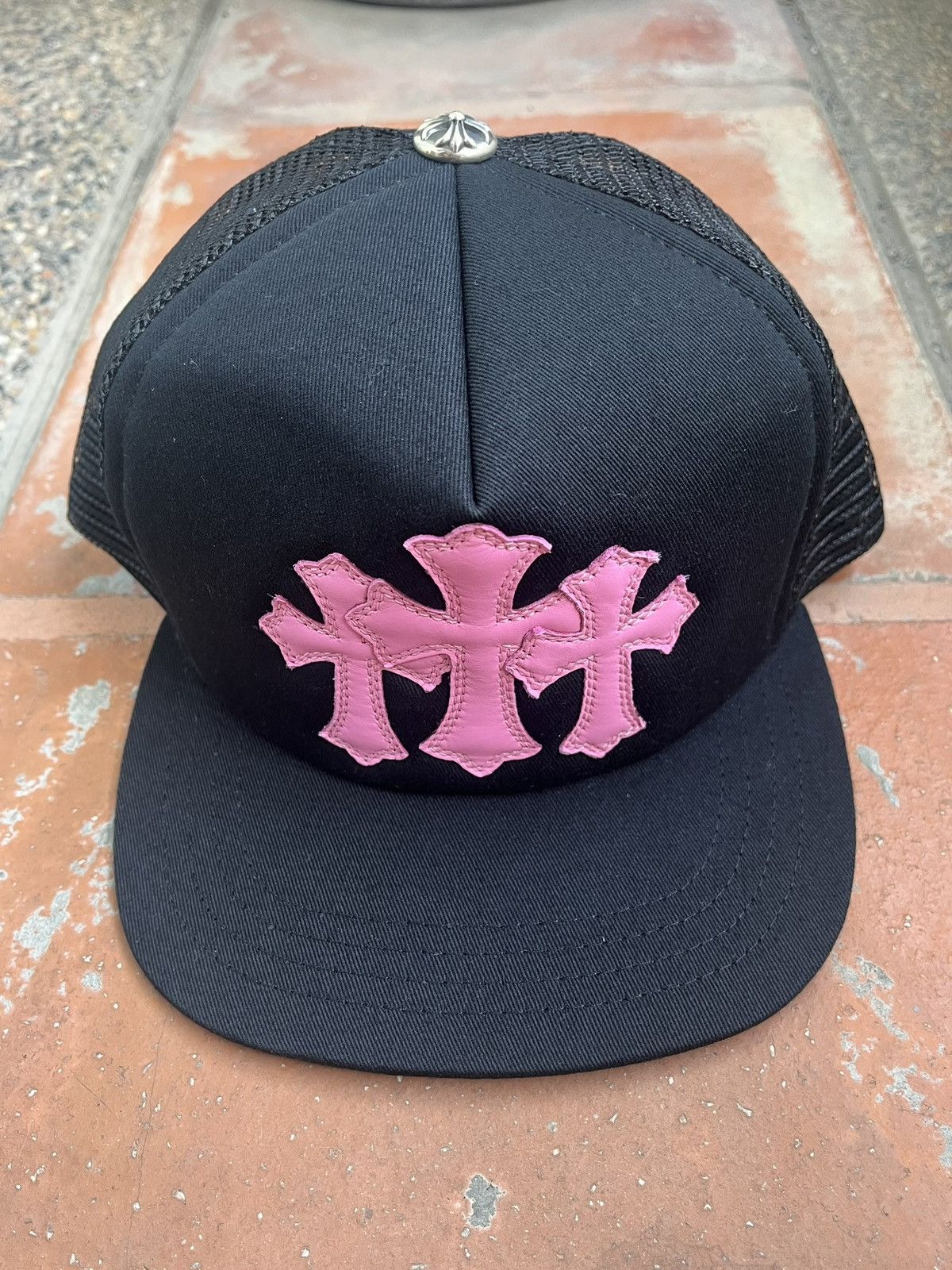 Chrome Hearts Chrome Hearts Pink Triple Cross Leather Patch