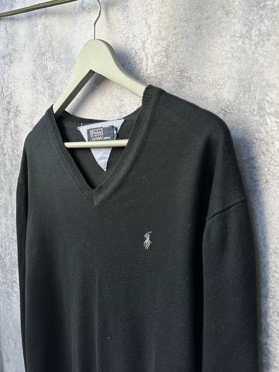Polo Ralph Lauren × Vintage Polo Ralph Lauren Vintage V-Neck Sweater Black Men's Size M Size US M / EU 48-50 / 2 - 6 Thumbnail