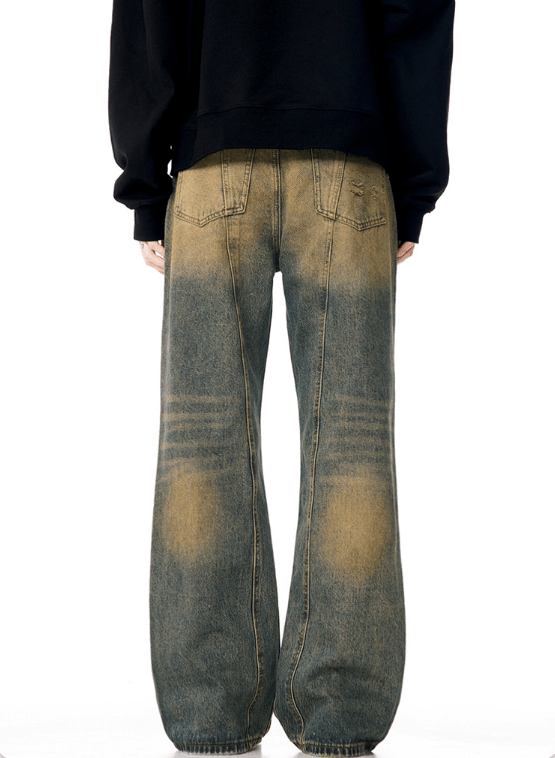 Japanese Brand × Jean American high street loose trendy retro distressed jeans Size US 34 / EU 50 - 5 Thumbnail