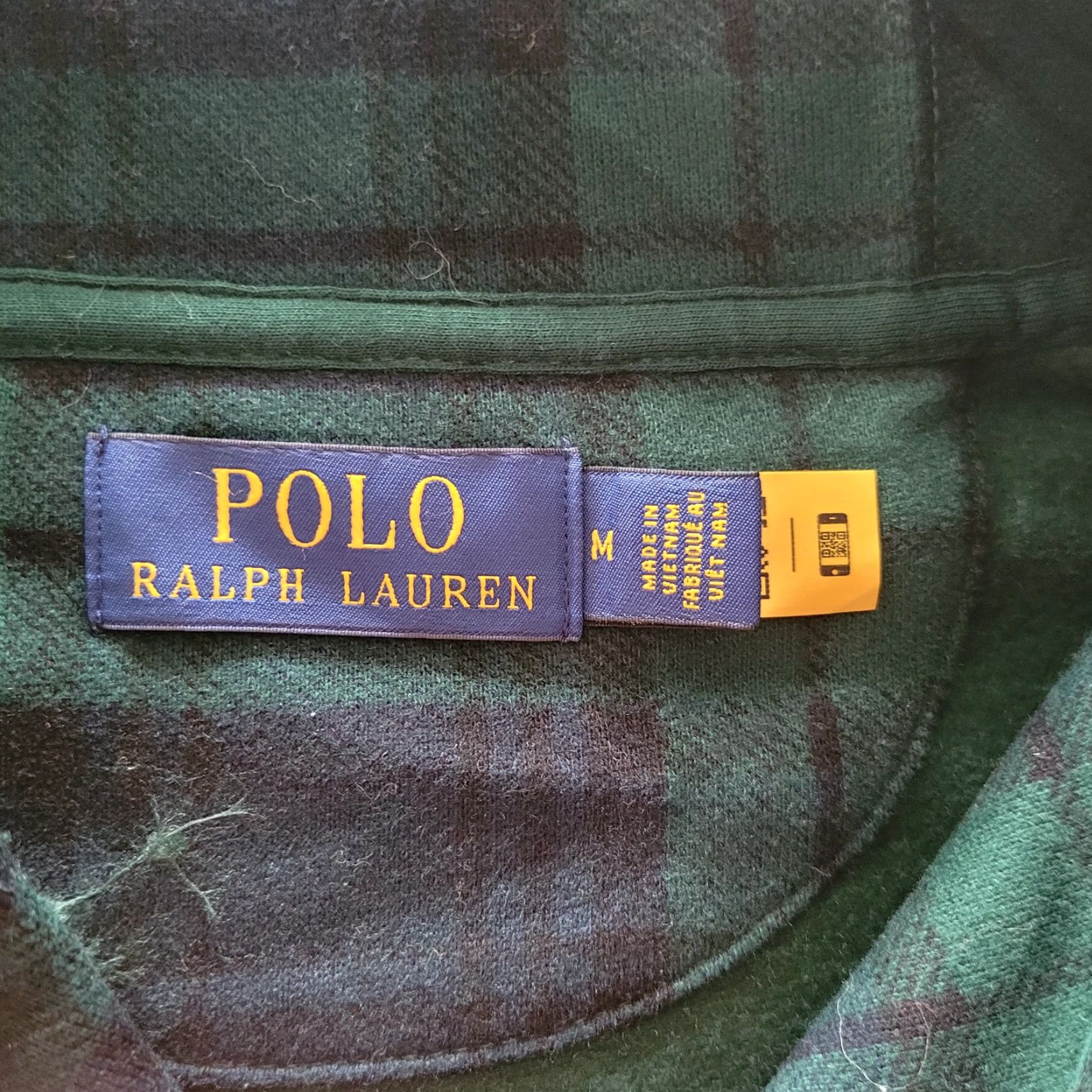 Polo Ralph Lauren Vintage Polo Ralph Lauren Shawl Collar Sweatshirt Green Check Tartan – Size M – Men Size US M / EU 48-50 / 2 - 5 Thumbnail