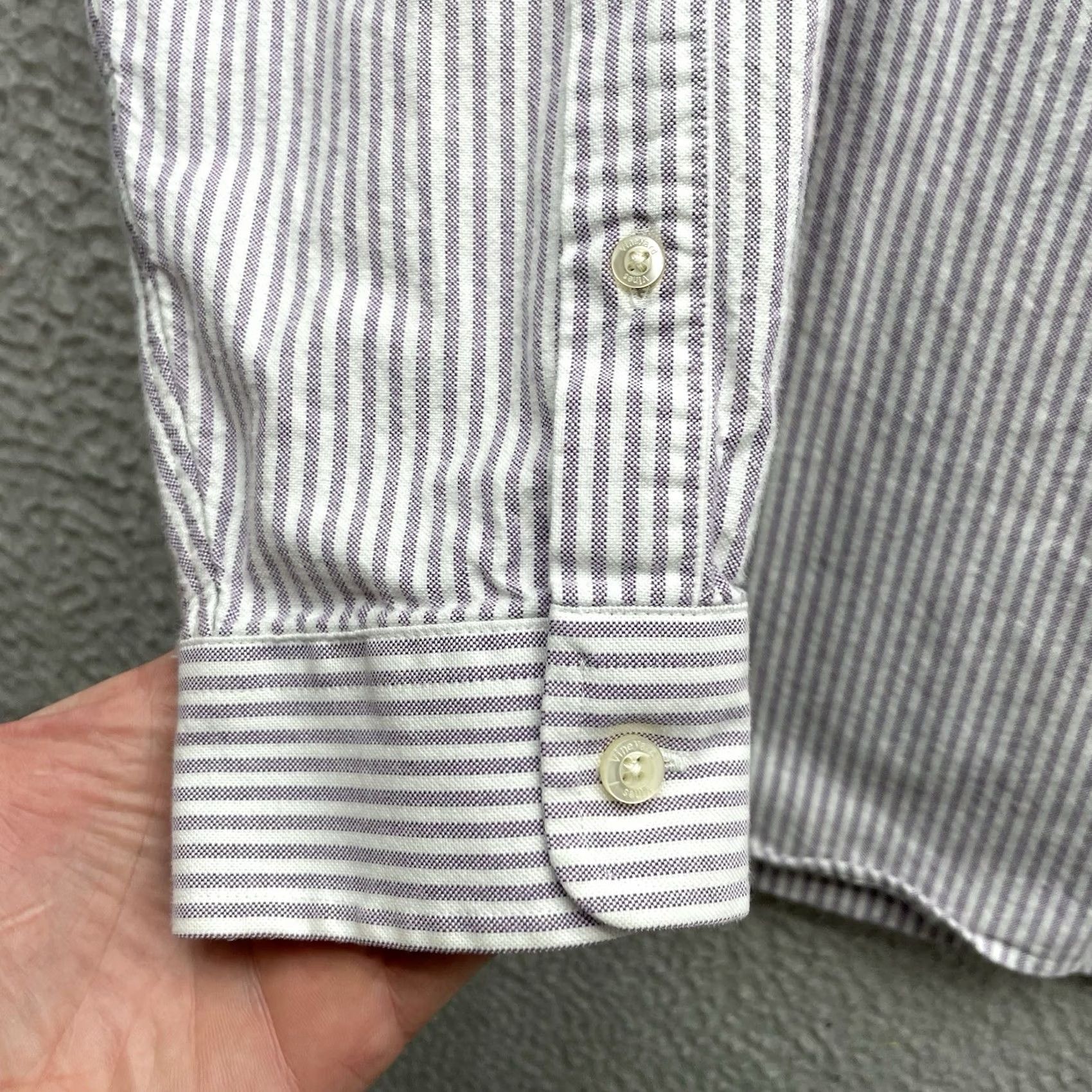 Vineyard Vines Vineyard Vines Collegiate Shirt Mens XL Purple White Striped Button Up Preppy Size US XL / EU 56 / 4 - 4 Thumbnail
