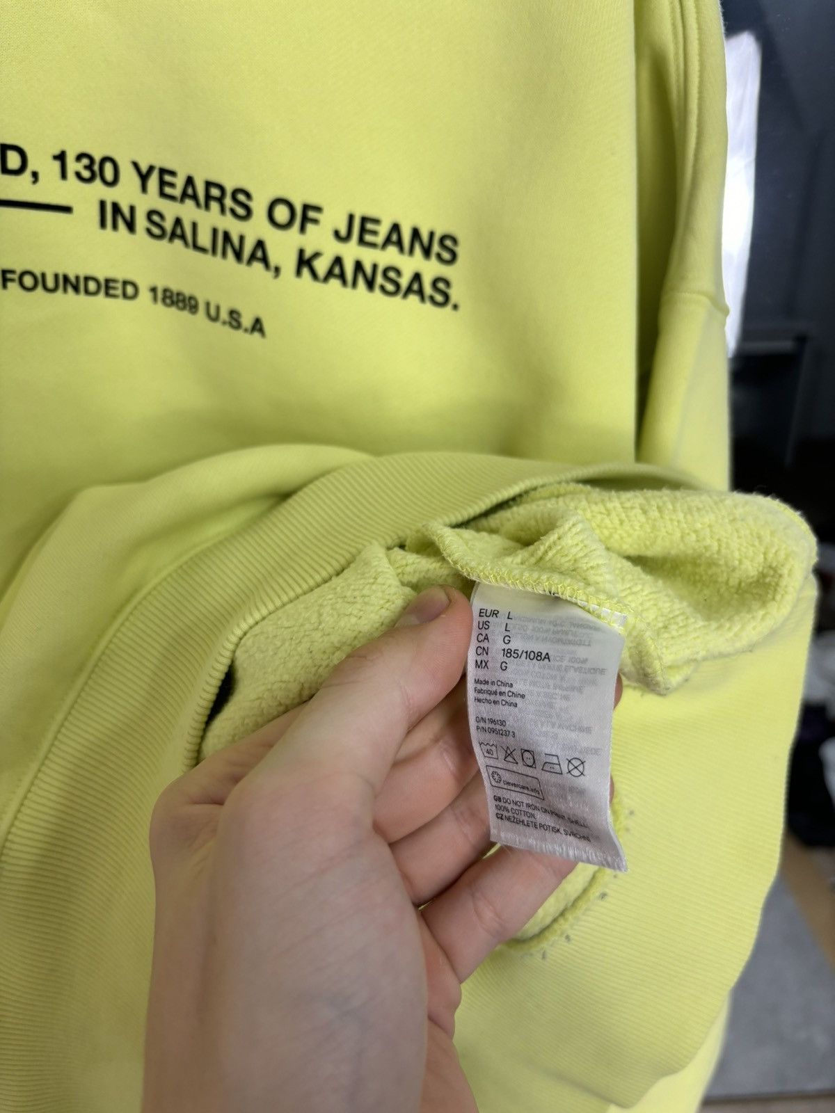 Lee × Vintage RARE Crazy Boxy Heavy Crewneck Sweatshirt Lee Big Logo USA Size US L / EU 52-54 / 3 - 9 Thumbnail