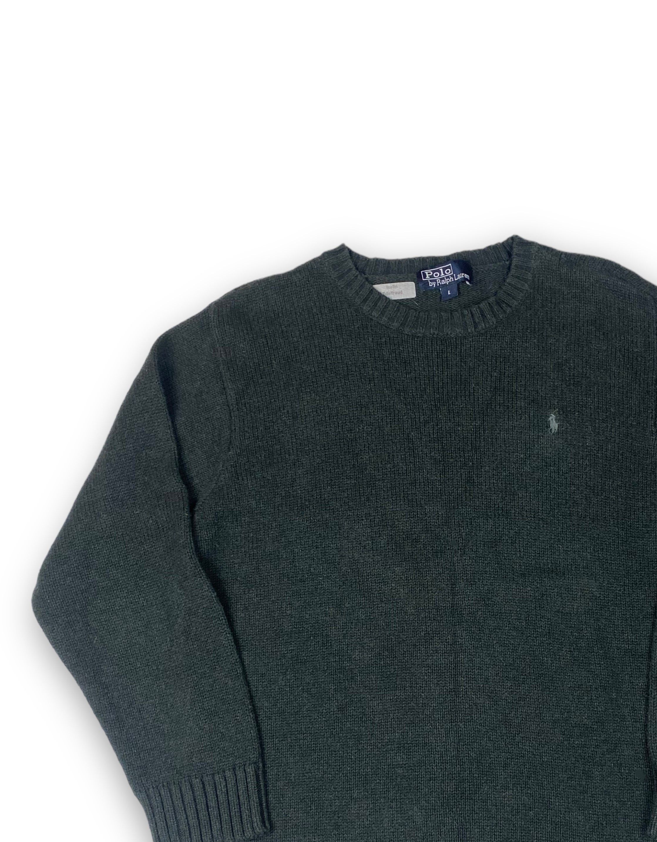 Polo Ralph Lauren Vintage POLO RALPH LAUREN Grey Graphite Thick Sweater M592 Size US S / EU 44-46 / 1 - 3 Thumbnail