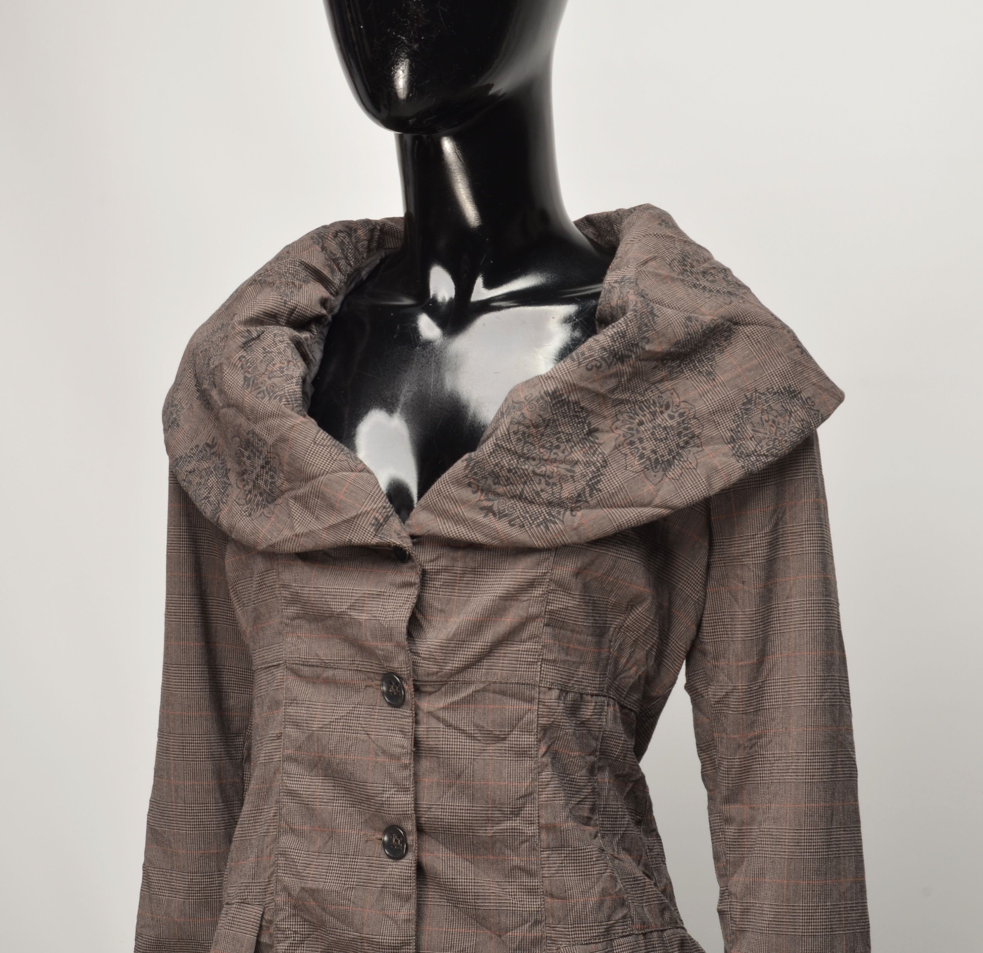 Vintage Vintage Nile Atelier Y2K Fairy Avant Garde Plaid Blaizer Size S / US 4 / IT 40 - 2 Thumbnail