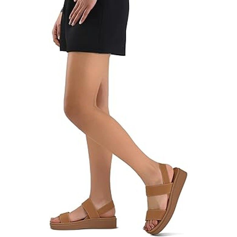 Other Mysoft 9.5 Camel Brown 1.5" Platform Wedge Sandals Size US 9.5 / IT 39.5 - 6 Thumbnail