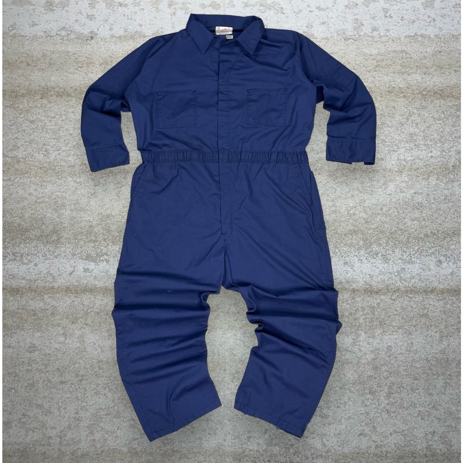 True Vintage 70s Coveralls 44x29 Navy Blue Union Made in USA