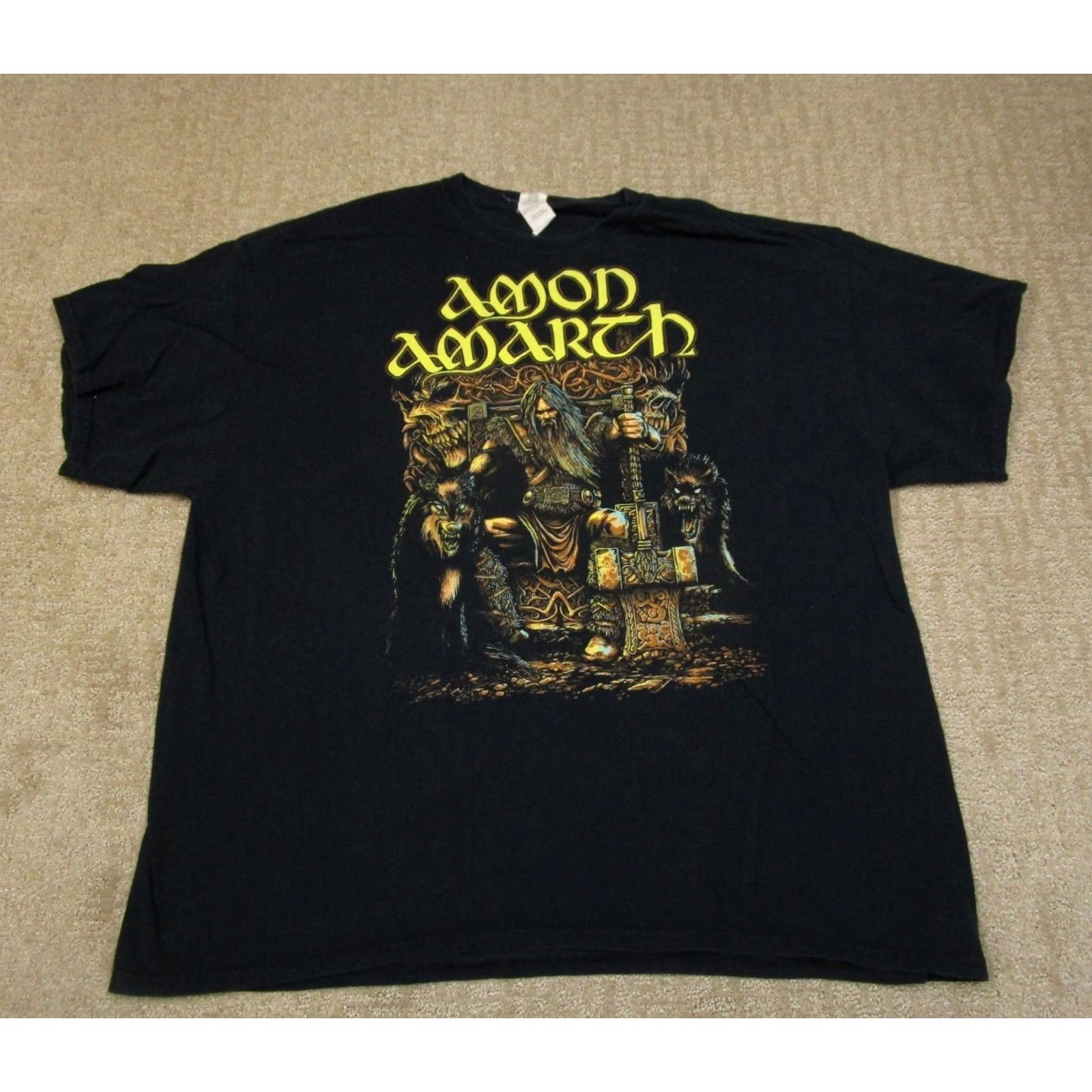 Gildan Amon Amarth Shirt Men 2XL Black Short Sleeve Rock Death Metal Thor Oden’s Son Nike Shirt Size US XXL / EU 58 / 5 - 2 Thumbnail