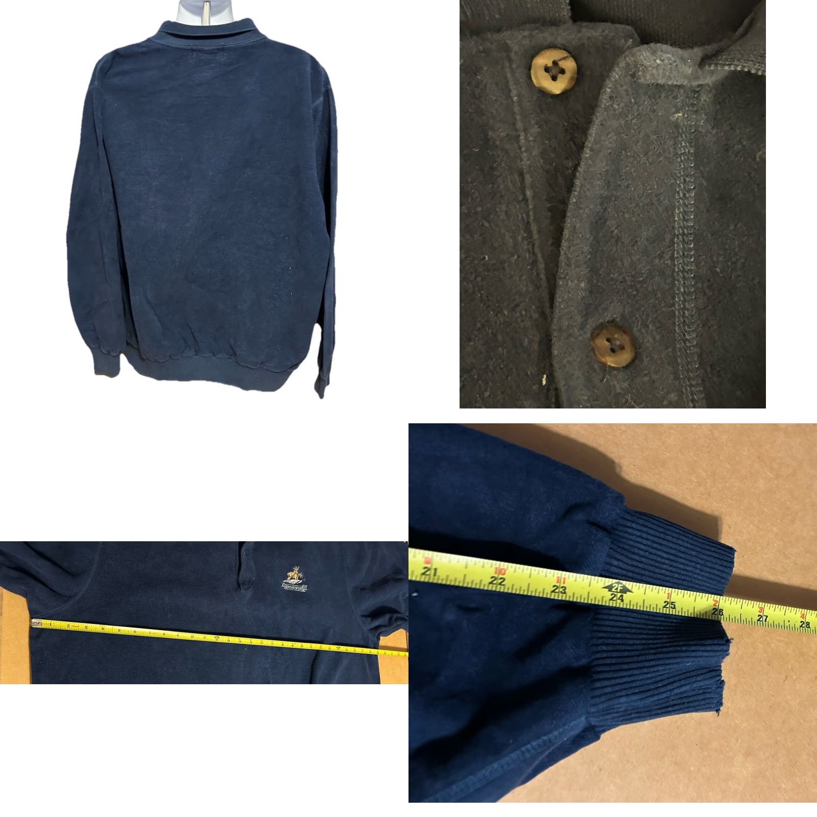 Vintage VINTAGE Browning Long Sleeve Polo Shirt Men 2XL Navy Blue Deer Hunting Buttons Shirt Regular Fit Casual, Travel, Activewear Mens Size US XXL / EU 58 / 5 - 8 Thumbnail