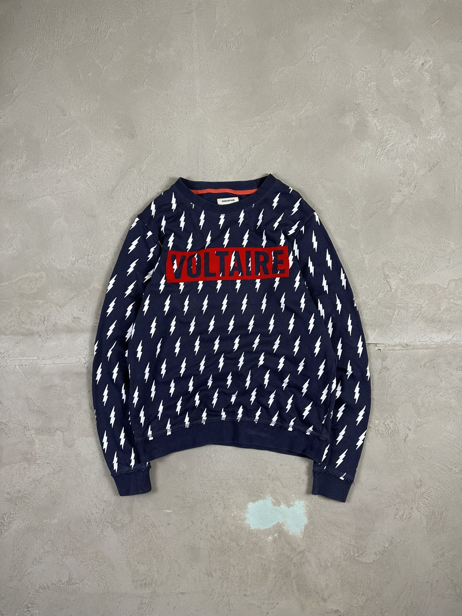 Zadig & Voltaire Zadig & Voltaire Lightning Pattern Logo Sweatshirt Crewneck Size US S / EU 44-46 / 1 - 1 Thumbnail