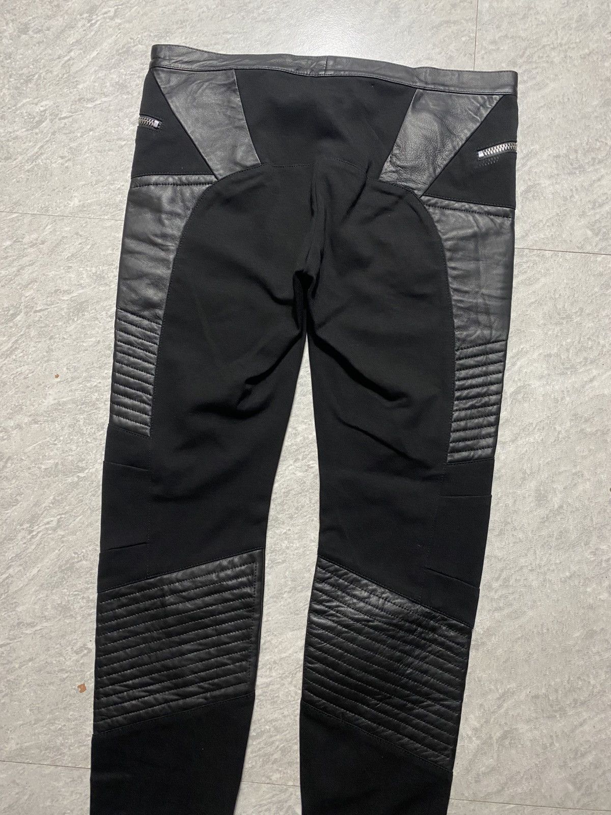 Dirk Bikkembergs ARCHIVE - DIRK BIKKEMBERGS SPORT COUTURE LEATHER BIKER PANTS Size US 44 / EU 60 - 18 Thumbnail