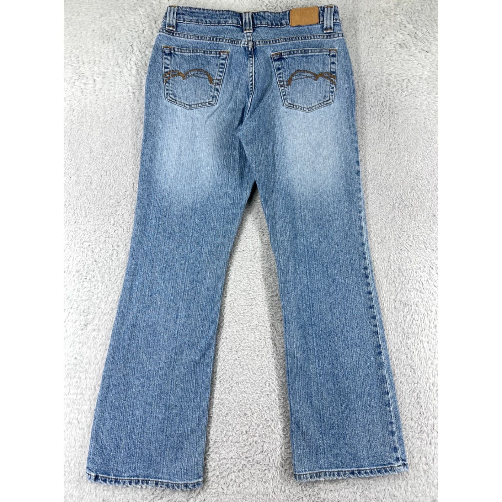 Vintage Maurices Jeans Women 6 Blue Denim Bootcut Mid Rise Cotton 5-Pocket Design Inseam 28 in Regular Stretch Wool? No. Size 28" / US 6 / IT 42 - 2 Thumbnail