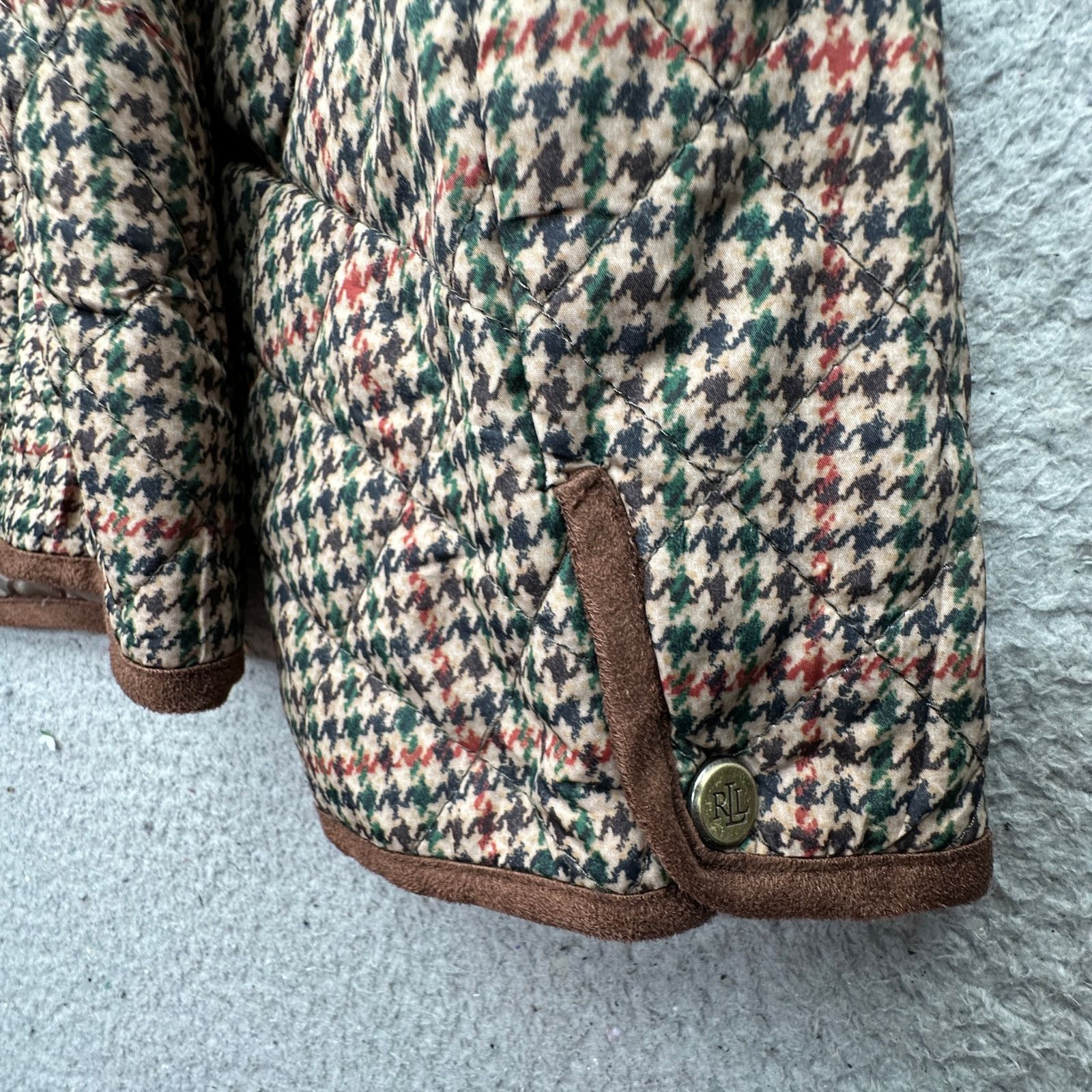 Lauren Ralph Lauren Ralph Lauren Houndstooth Quilted Coat Women XL Merlot 24480 Size XL / US 12-14 / IT 48-50 - 8 Thumbnail