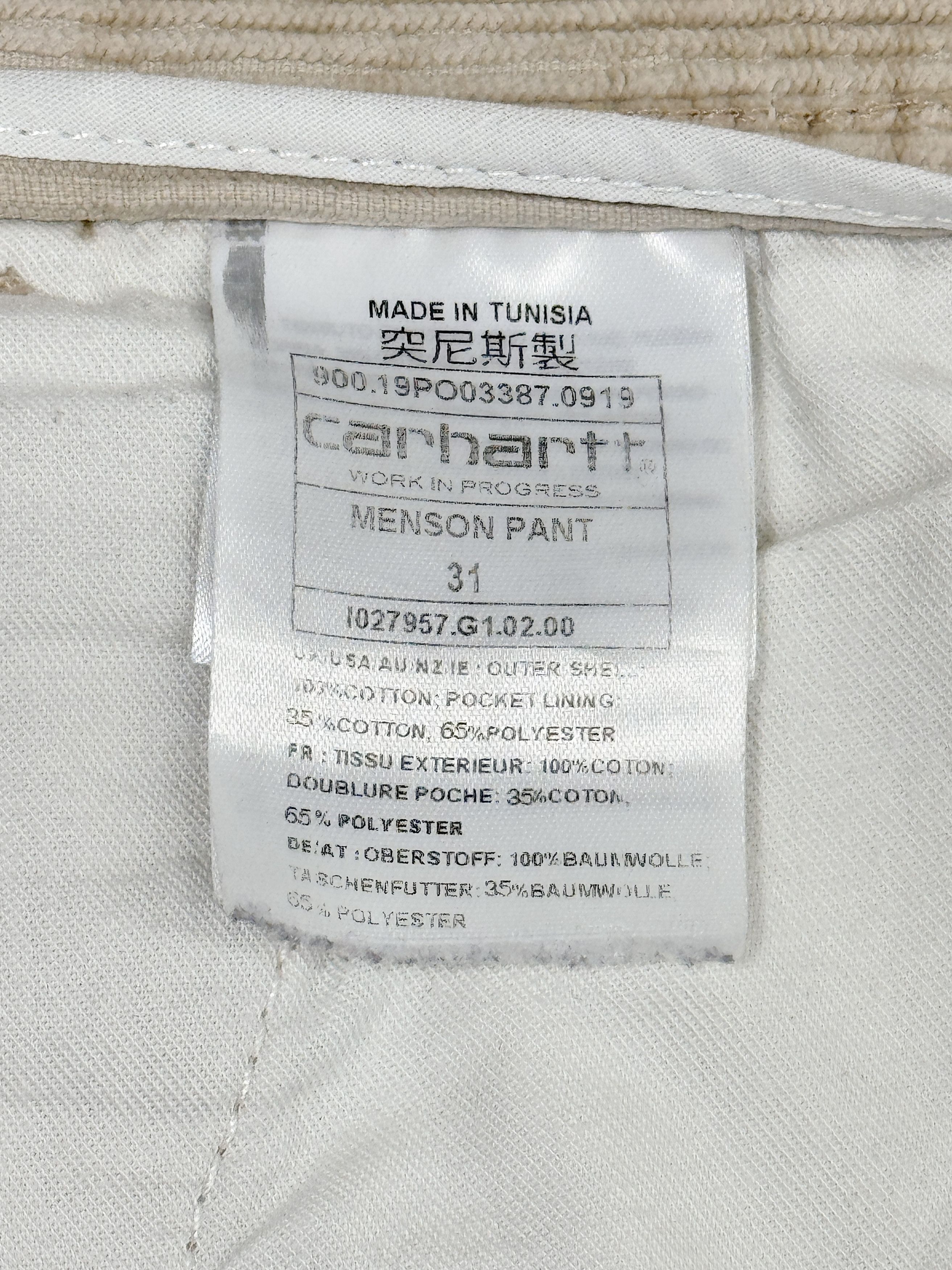 Carhartt × Carhartt Wip Carhartt Wip Corduroy Pants Menson Trousers Size US 31 - 22 Thumbnail