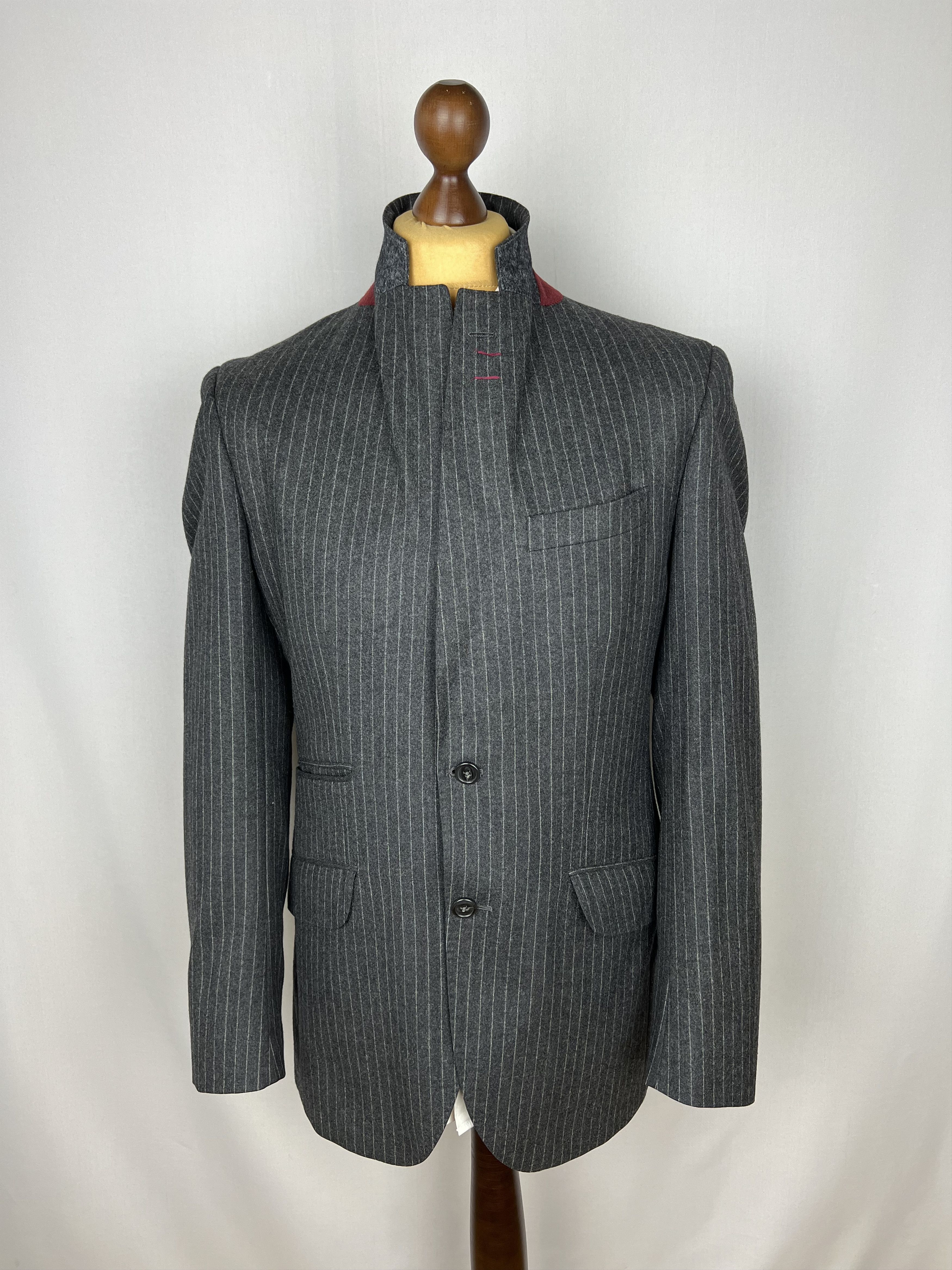 Hackett London Striped Soft 100% Wool "Chelsea" Sport Coat Size 40L - 2 Thumbnail