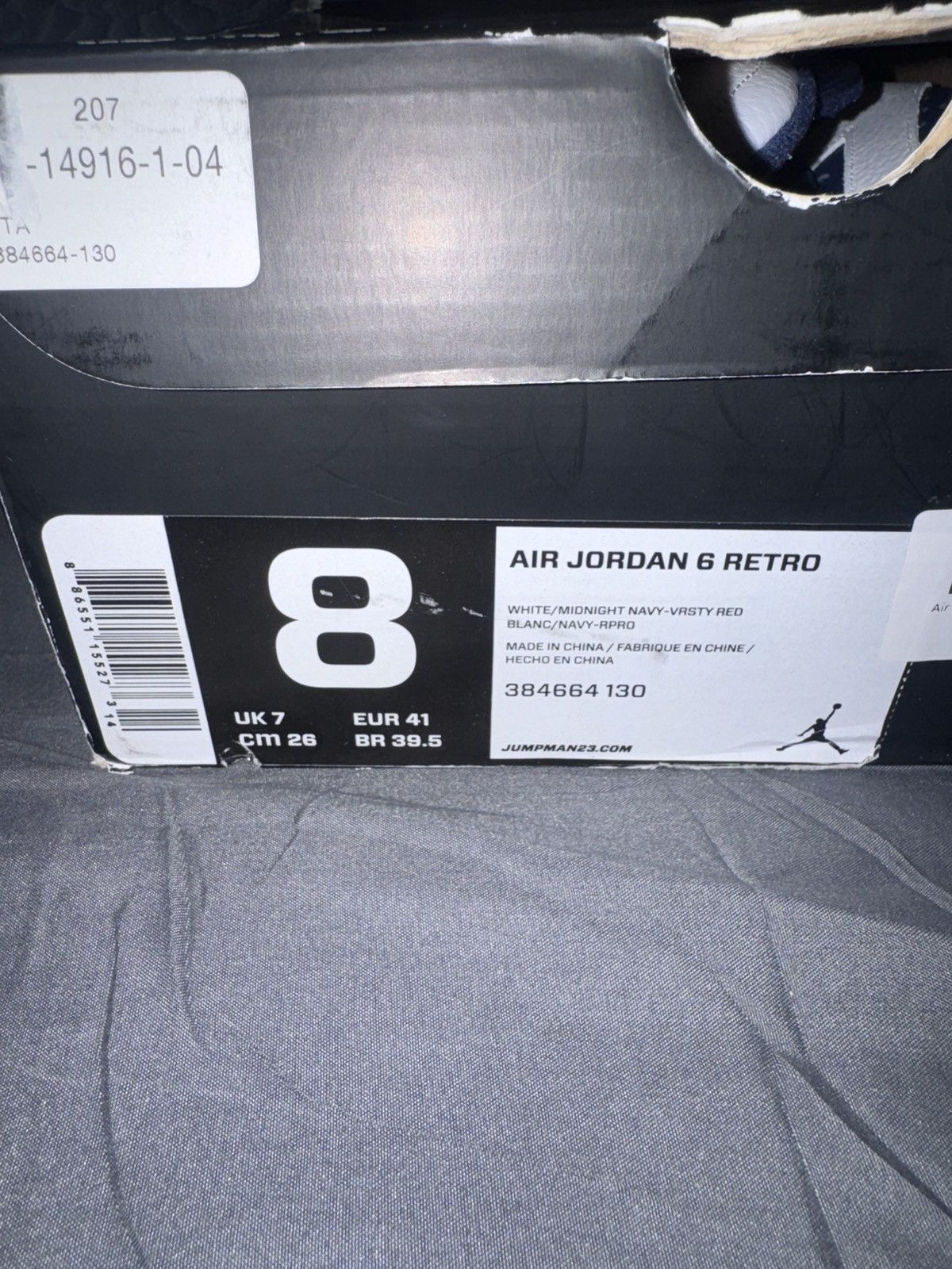 Jordan Brand Jordan 6 Retro ‘Olympic London’ (2012) Size 8M Size US 8 / EU 41 - 8 Thumbnail