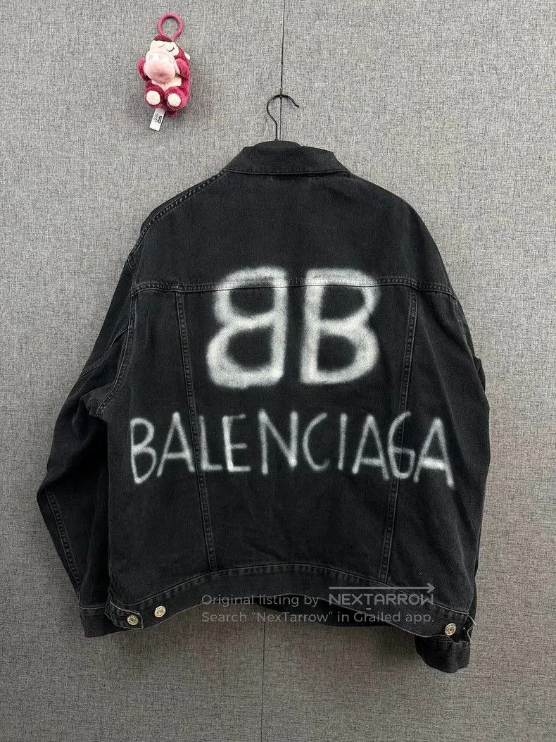 Balenciaga Balenciaga Double B Logo Denim Jacket. Size US M / EU 48-50 / 2 - 2 Thumbnail