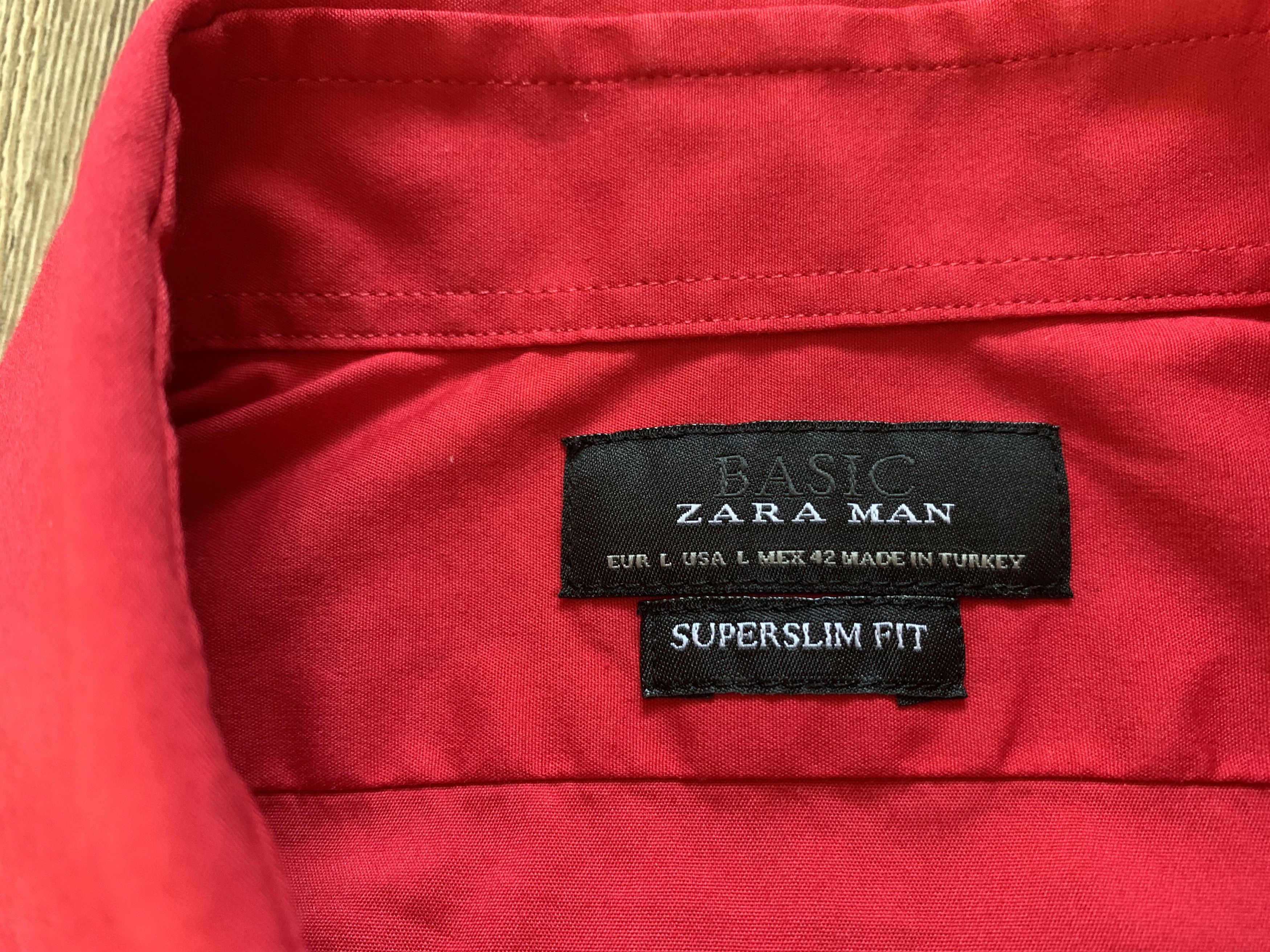 Zara Zara Man Basic Super Slim Fit Long Sleeve Shirt Size US M / EU 48-50 / 2 - 5 Thumbnail