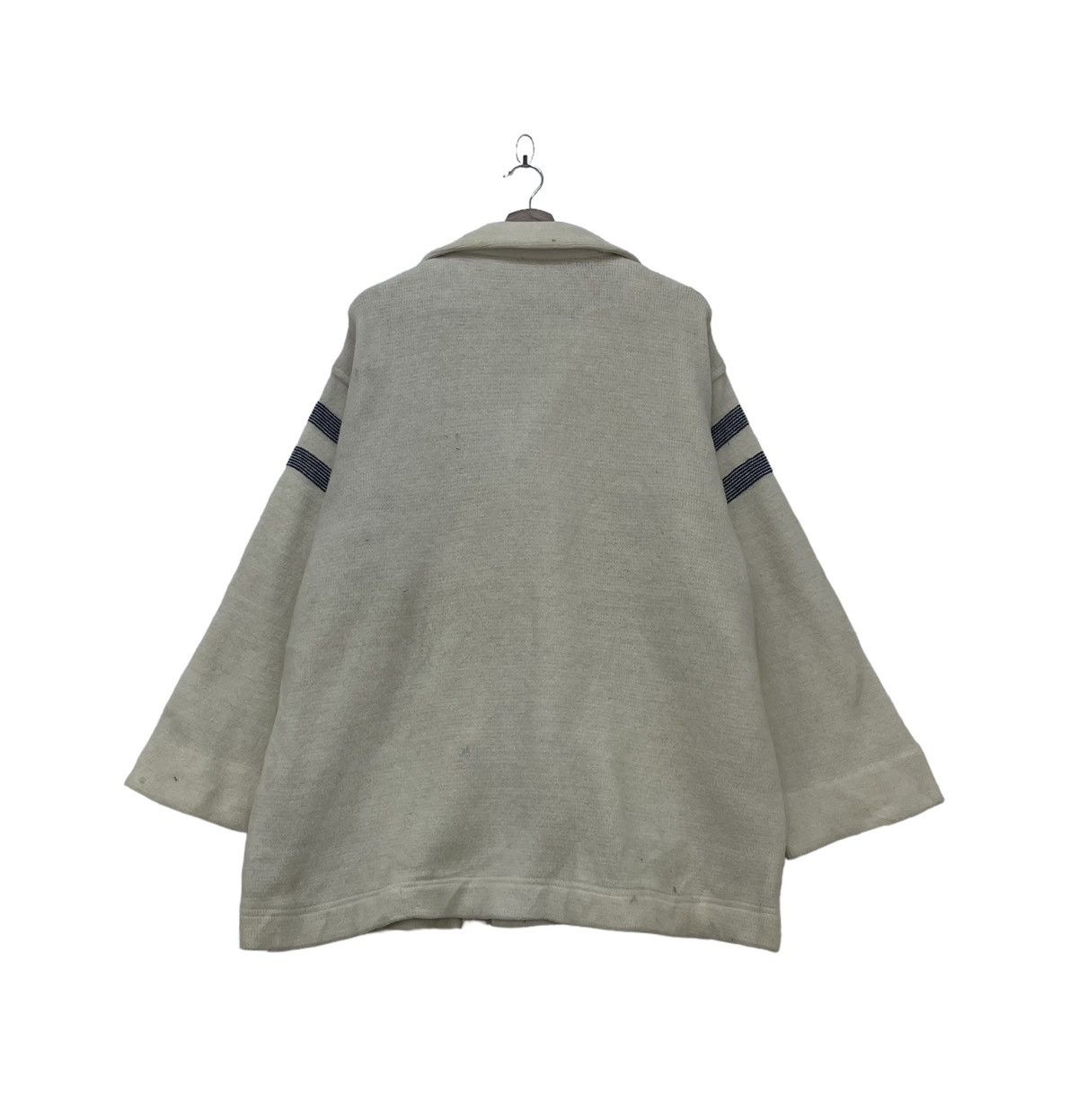 Annikki Karvinen Italian Designer WHIVY Two Stripe Warm Mohair Heavy Coat Size US M / EU 48-50 / 2 - 2 Thumbnail