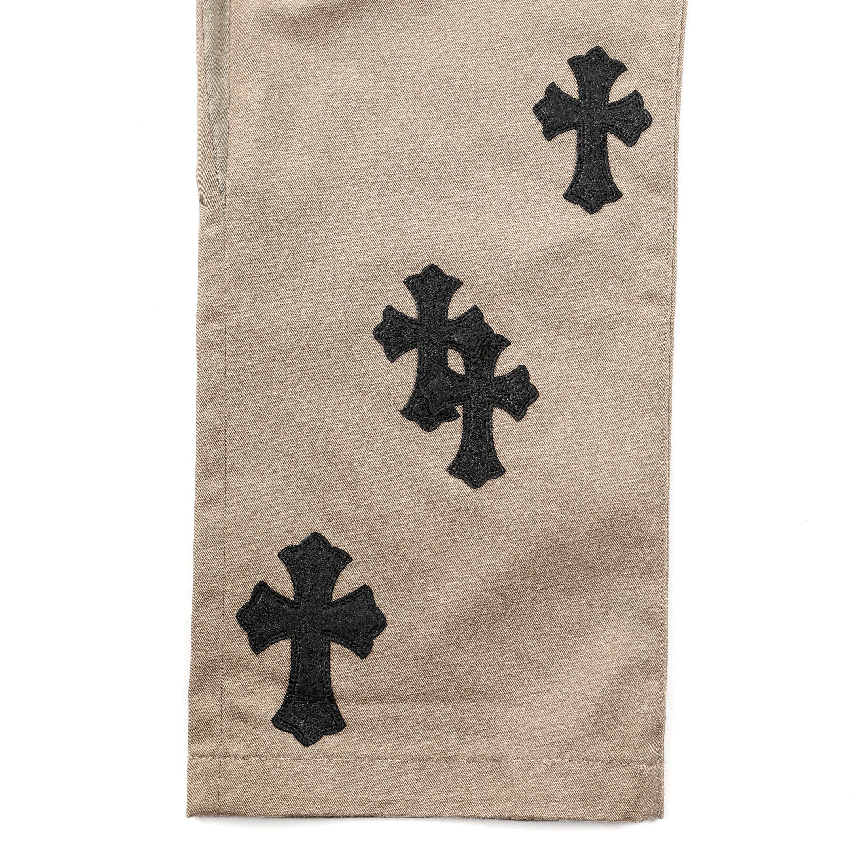 Chrome Hearts Tan Multi Checkered and Black Cross Patch Chino Pants Size US 33 - 5 Thumbnail