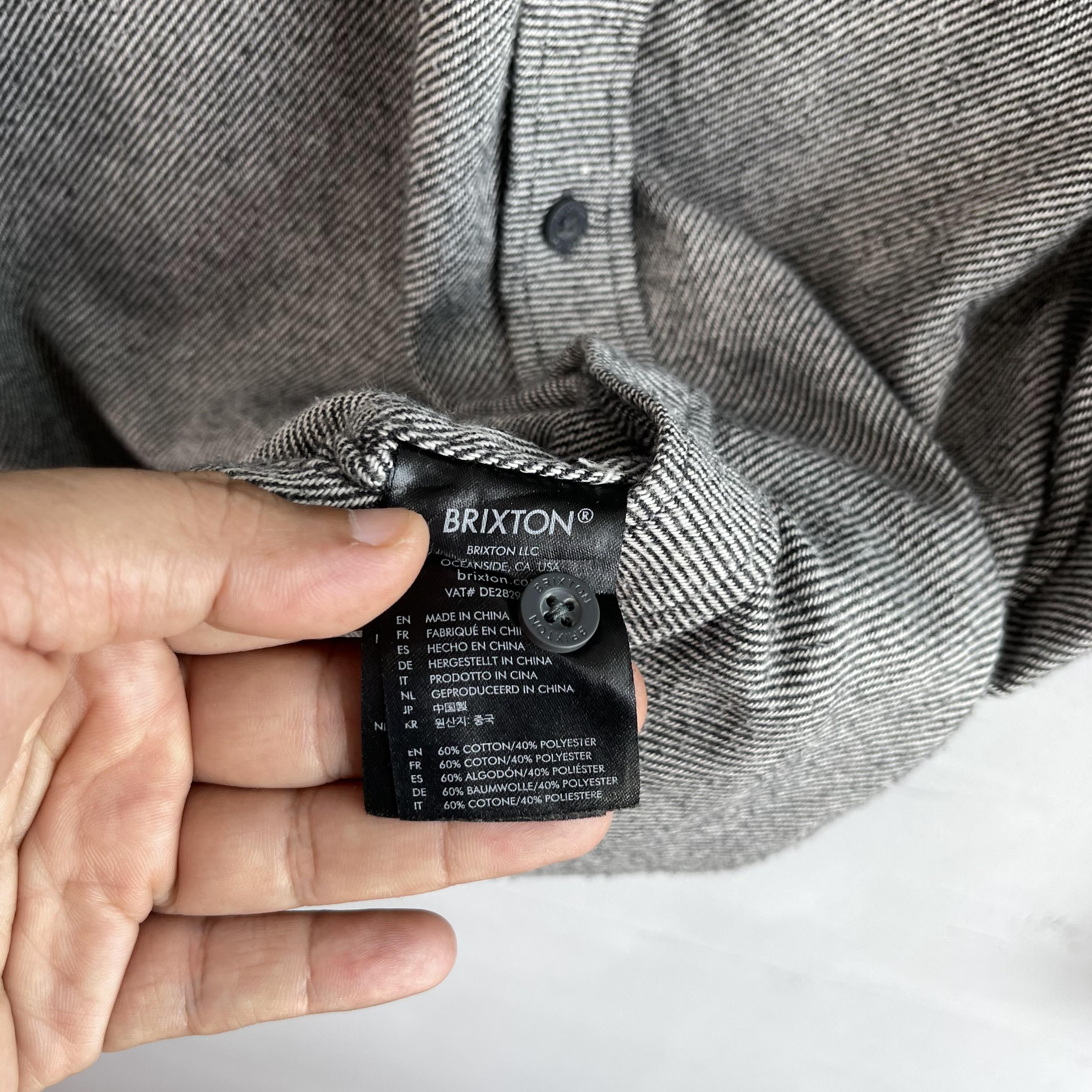 Brixton × Flannel Vintage BRIXTON Pinstripe Minimalist Thick Flannel Size US M / EU 48-50 / 2 - 6 Thumbnail