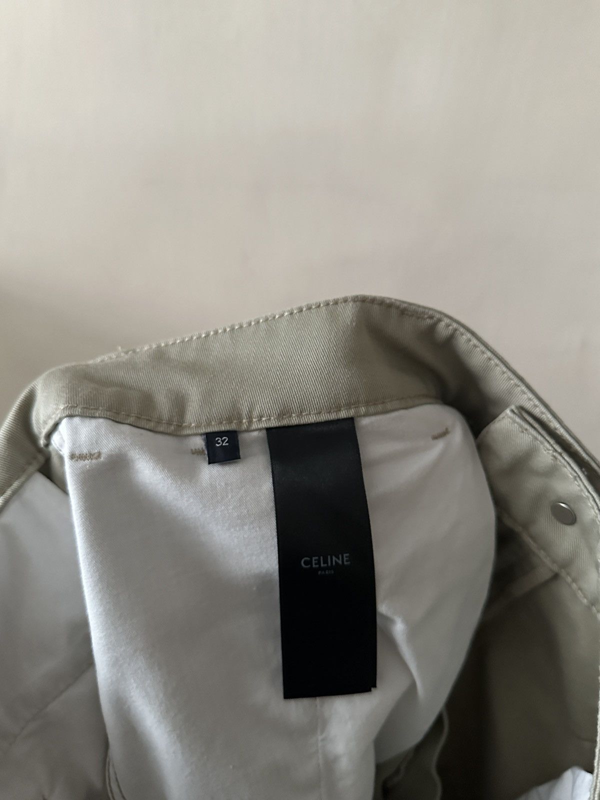 Celine Celine Pantaloni Pantalor raw wash beige twill pants Size US 32 / EU 48 - 5 Thumbnail