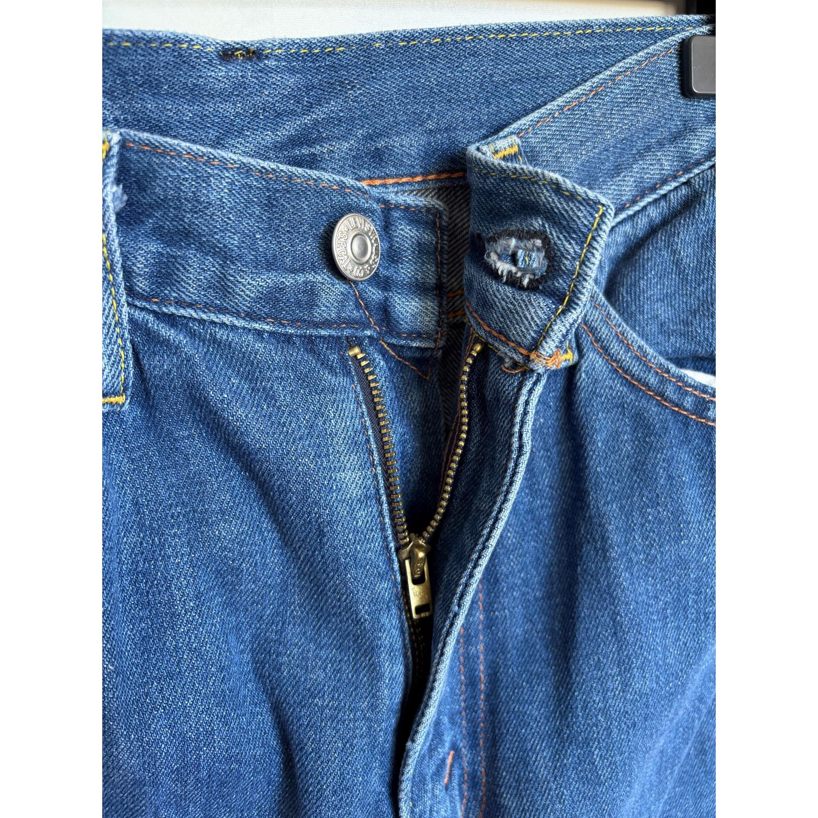 Japanese Brand × Levi's × Levi's Vintage Clothing Levi's VCG 701 W28 Selvedge Pink ID High Waist Straight Rare Size US 28 / EU 44 - 6 Thumbnail