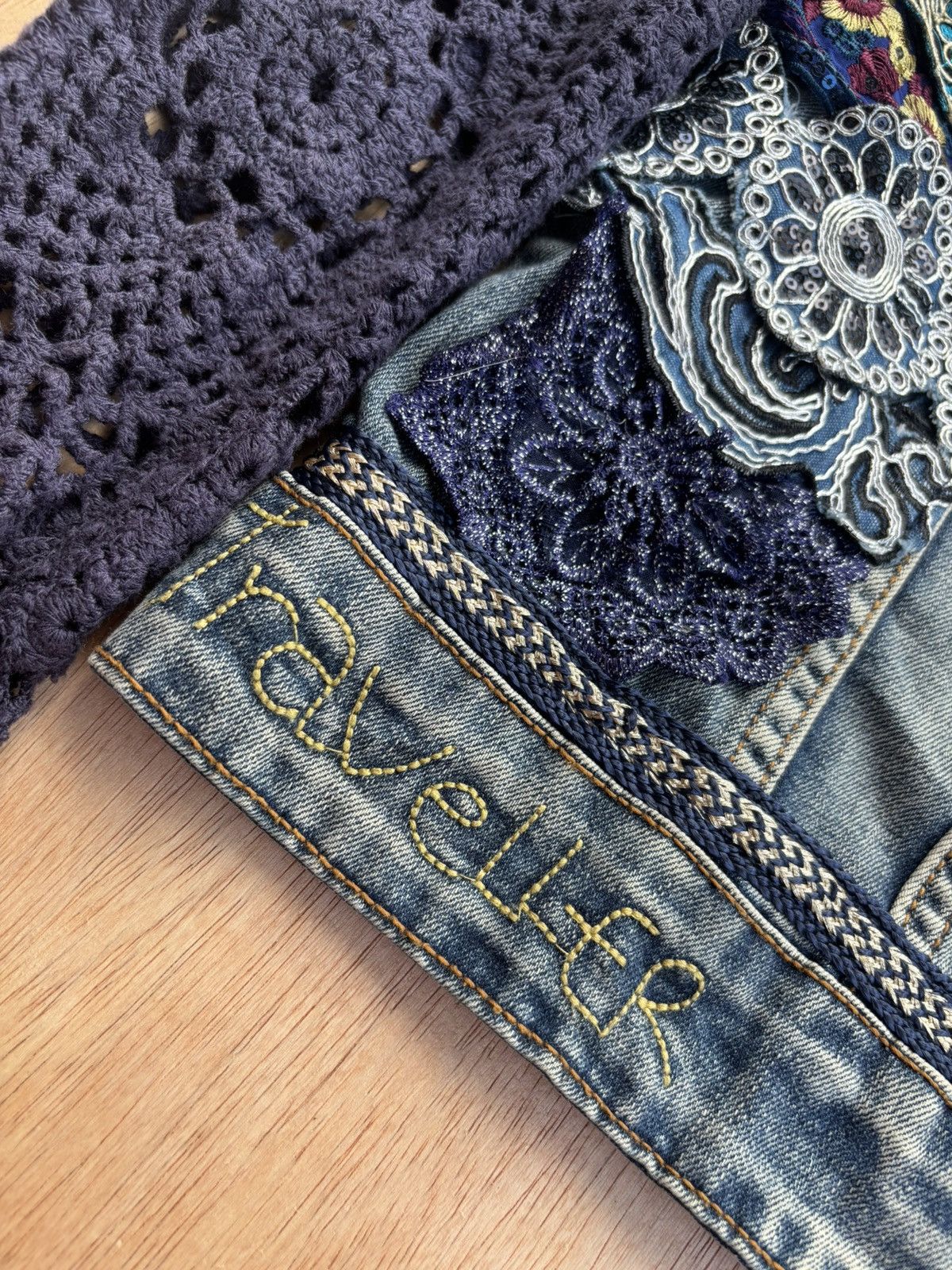 Hysteric Glamour × Japanese Brand Desigual Exotic Jeans Denim Jacket Luxury Style Size M / US 6-8 / IT 42-44 - 7 Thumbnail