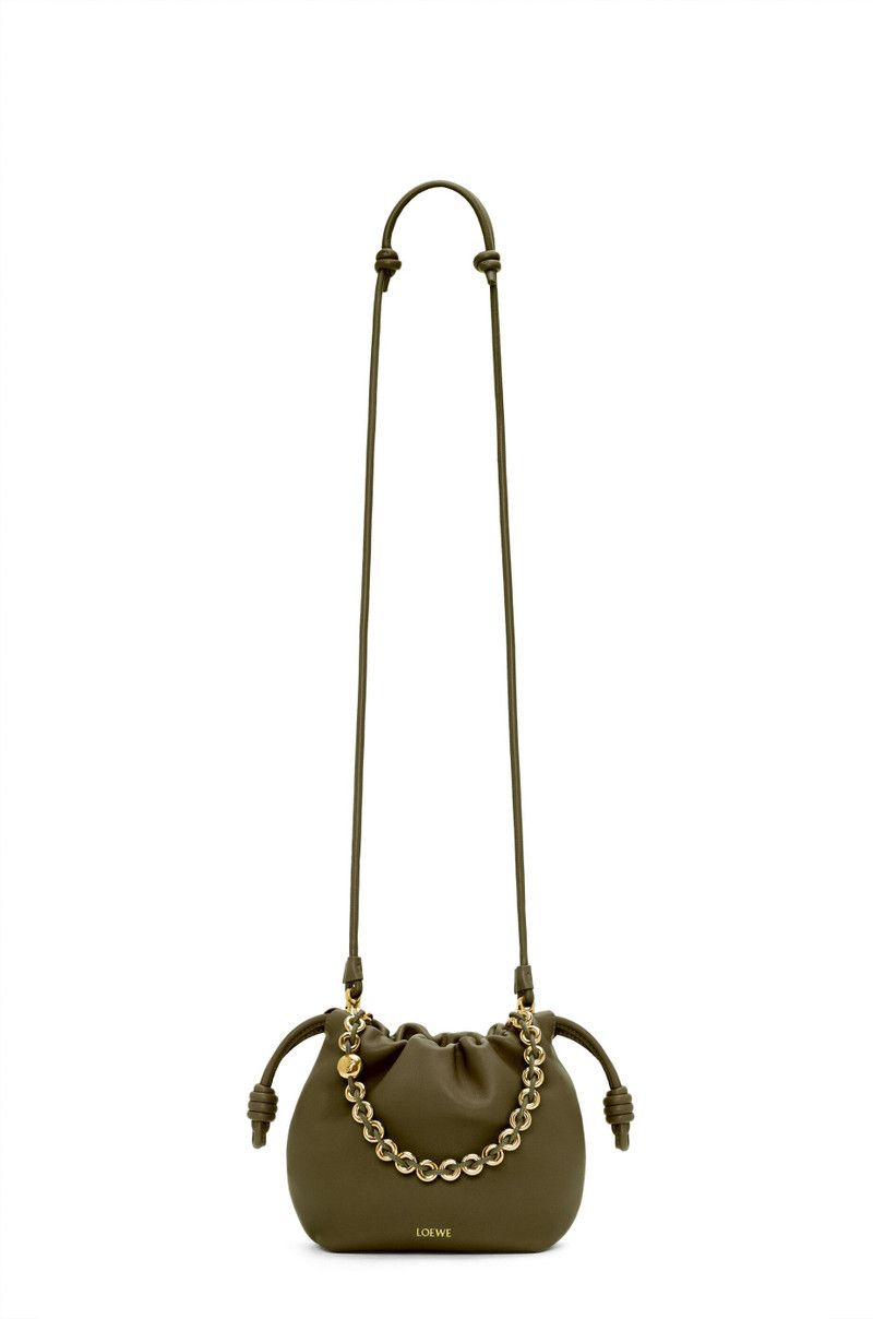 Loewe o1in1g0526 Size: OS/ Mini Flamenco Purse Bag in Khaki Green Size ONE SIZE - 8 Thumbnail