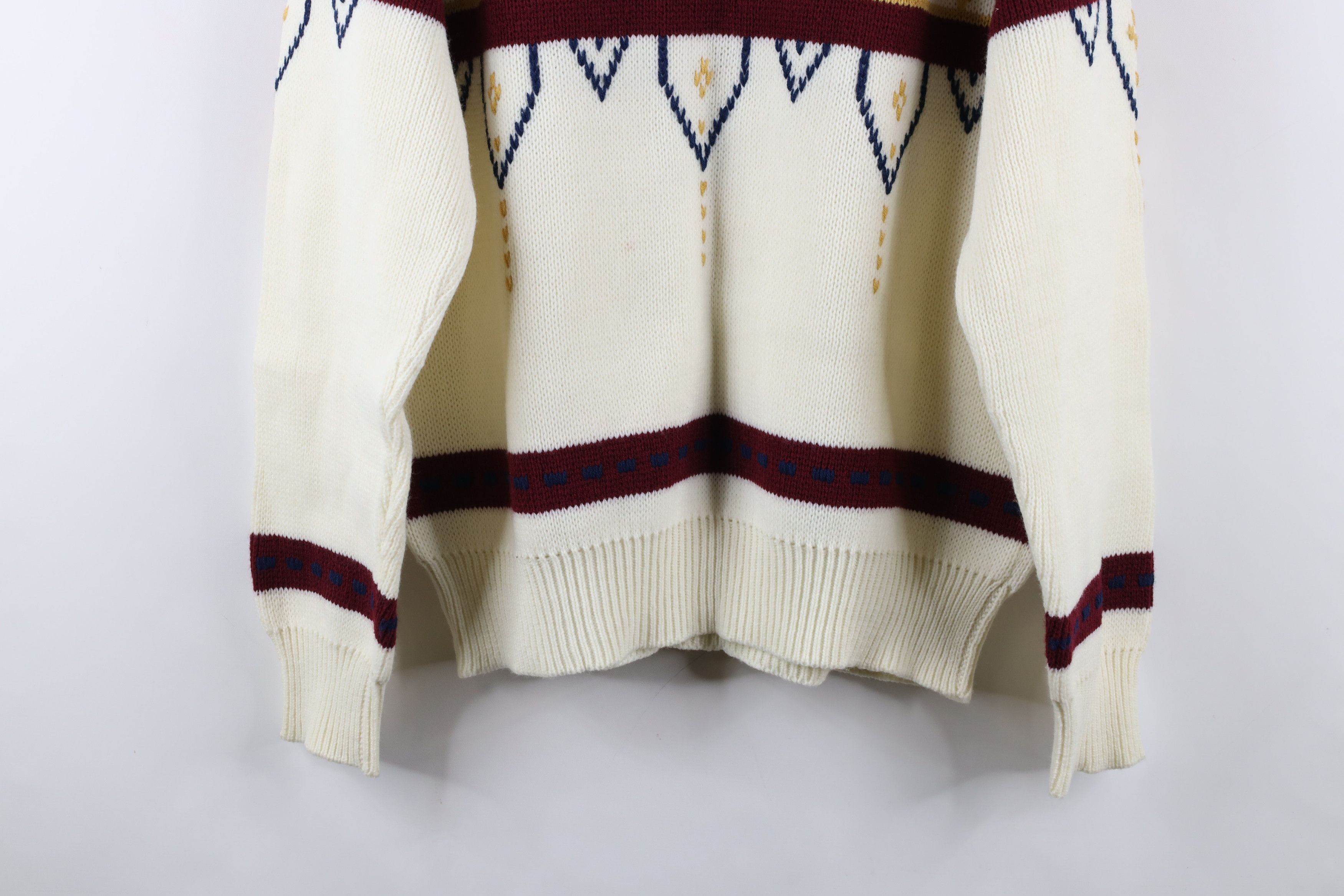 Vintage Deadstock Vintage 60s 70s Streetwear Fair Isle Knit Sweater Size US XL / EU 56 / 4 - 11 Thumbnail