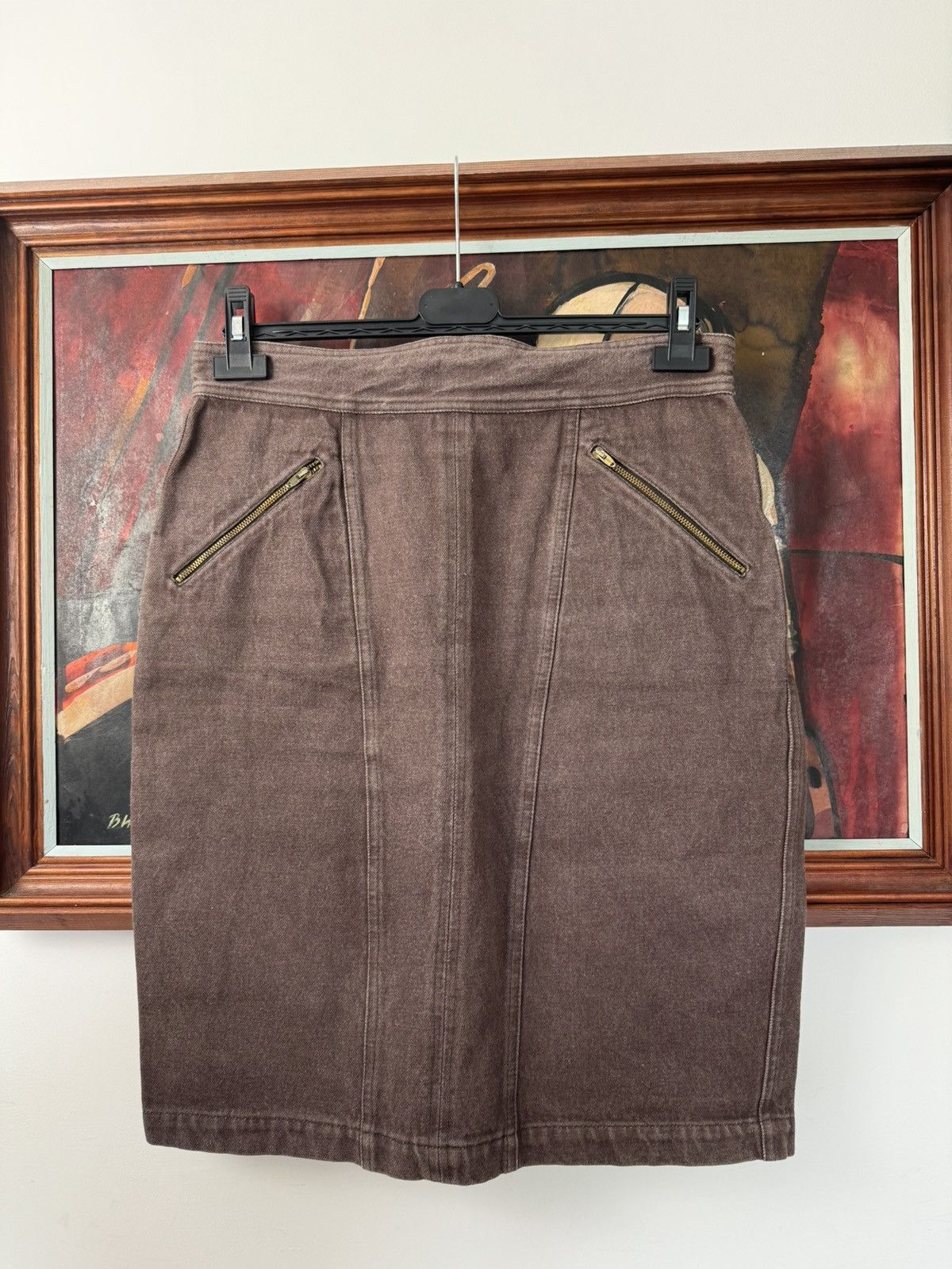 Iceberg Iceberg Jeans Vintage 90s Denim Skirt Rare Archive 1990s Size 36" / US 14 / IT 50 - 2 Thumbnail