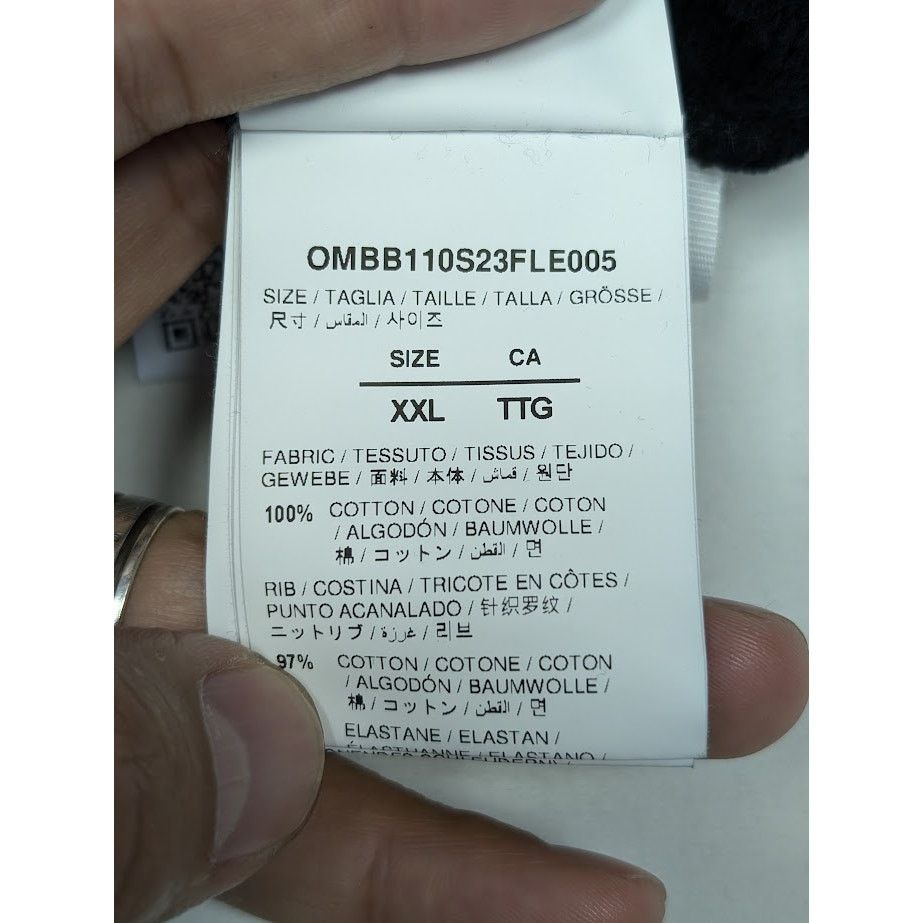 Off-White o1rshd1 Scribble Diag Boxy Hoodie in Black / White Size US XXL / EU 58 / 5 - 11 Thumbnail