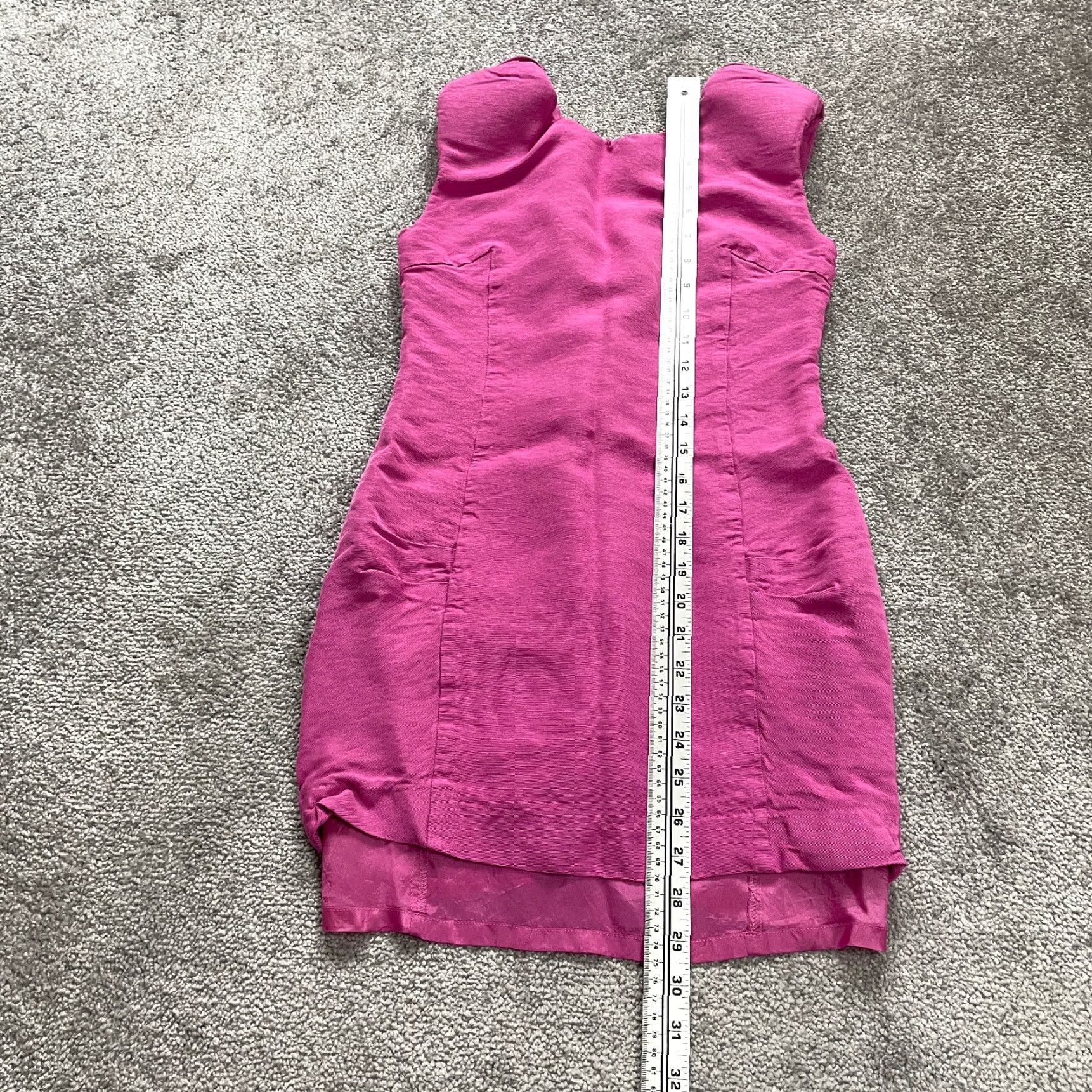 Vintage Twenty8Twelve Shift Dress Women's Size 6 Pink Solid Short Sleeve Ruched Zipper Vintage? No Size M / US 6-8 / IT 42-44 - 2 Thumbnail