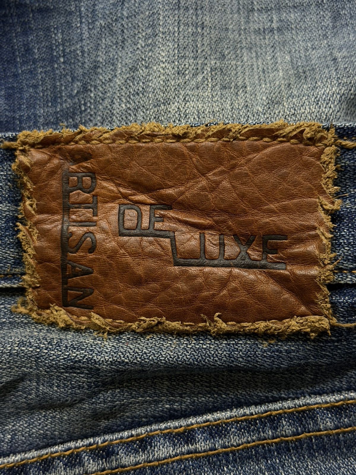 Japanese Brand Vintage Y2K Artisan De Luxe Destroy Blue | Slim Straight W32 Size US 32 / EU 48 - 11 Thumbnail