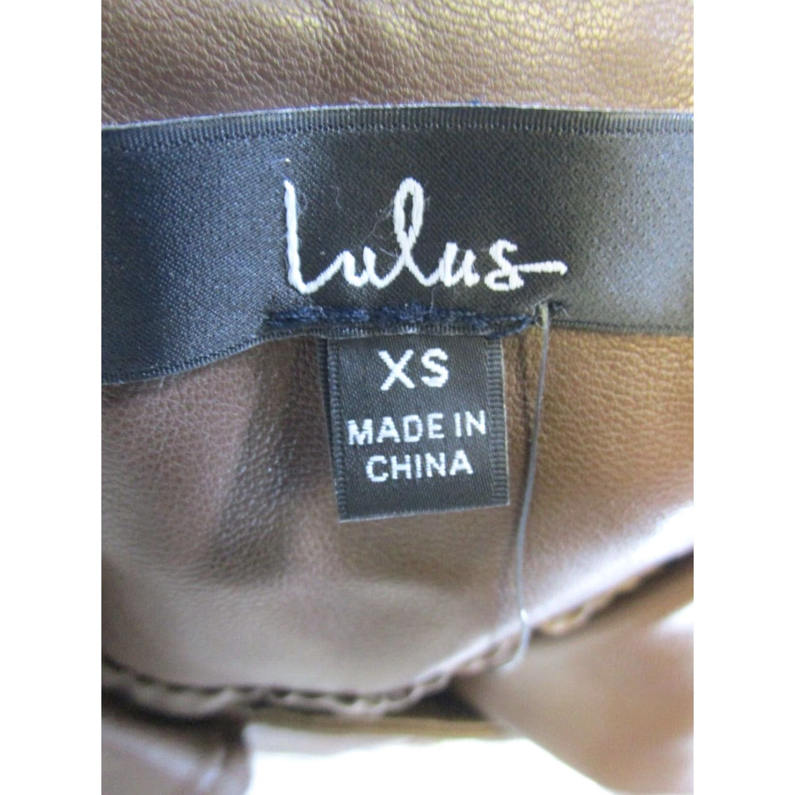 Lulus Lulus Jacket Womens XS Brown Faux Leather Size XS / US 0-2 / IT 36-38 - 3 Thumbnail