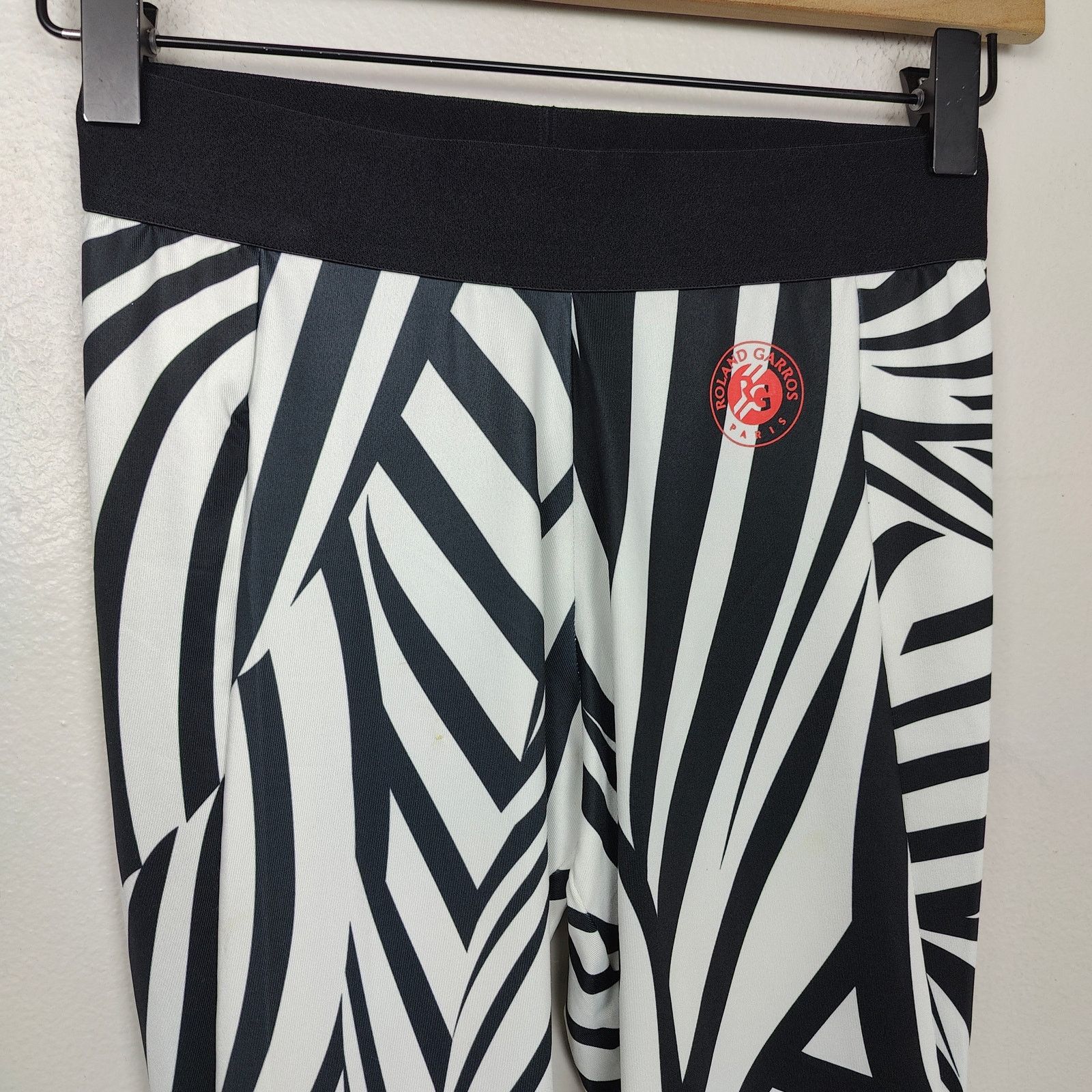 Other Adidas Roland Garros Y-3 Leggings Womens Small Zebra Print Size 27" / US 4 / IT 40 - 2 Thumbnail
