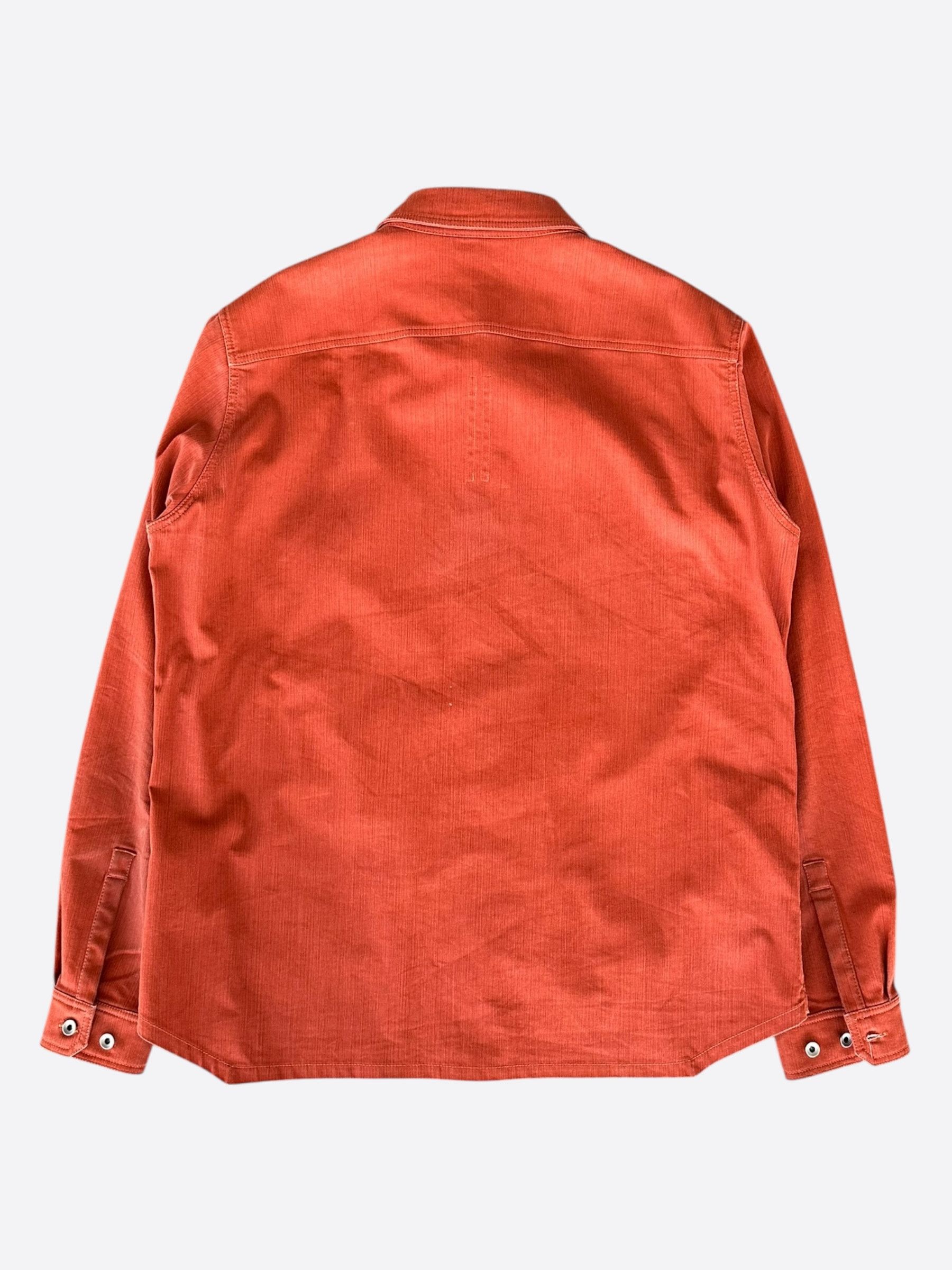 Rick Owens Rick Owens Orange Drkshdw Overshirt Size US L / EU 52-54 / 3 - 2 Thumbnail
