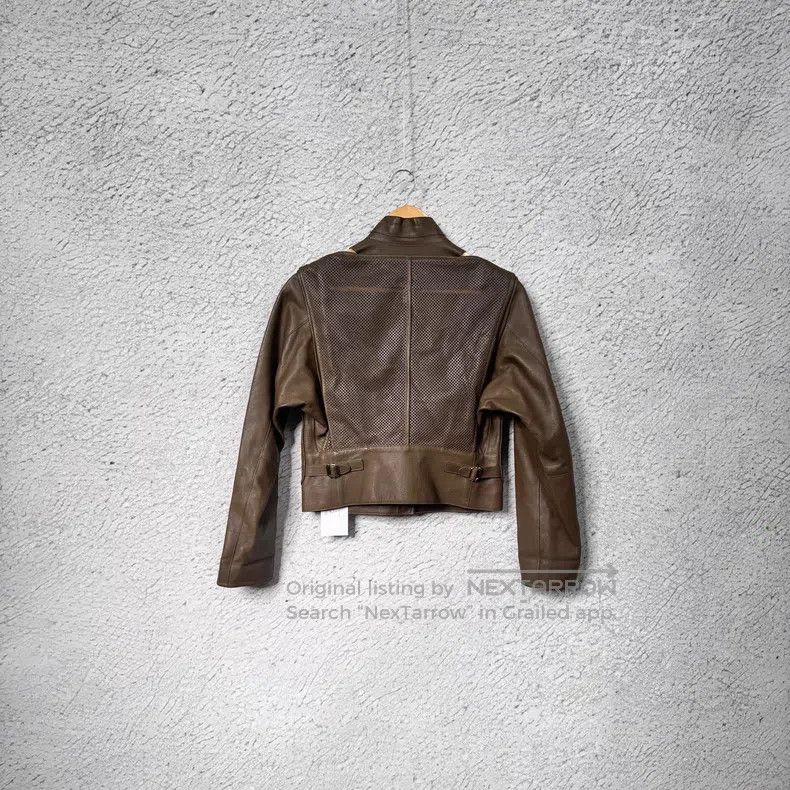 Hermes Hermes Cut-out Leather Jacket Size XXS / US 00 / IT 34 - 2 Thumbnail