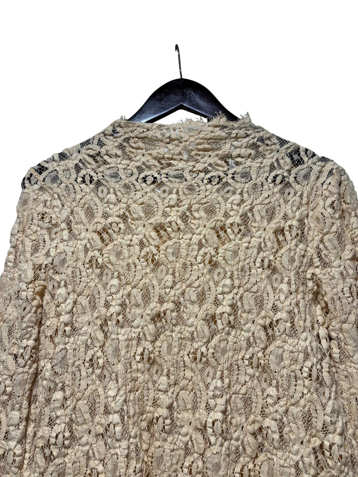 Helmut Lang HELMUT LANG High Neck Stretch Nude Lace Top Women Size /L Size L / US 10 / IT 46 - 5 Thumbnail