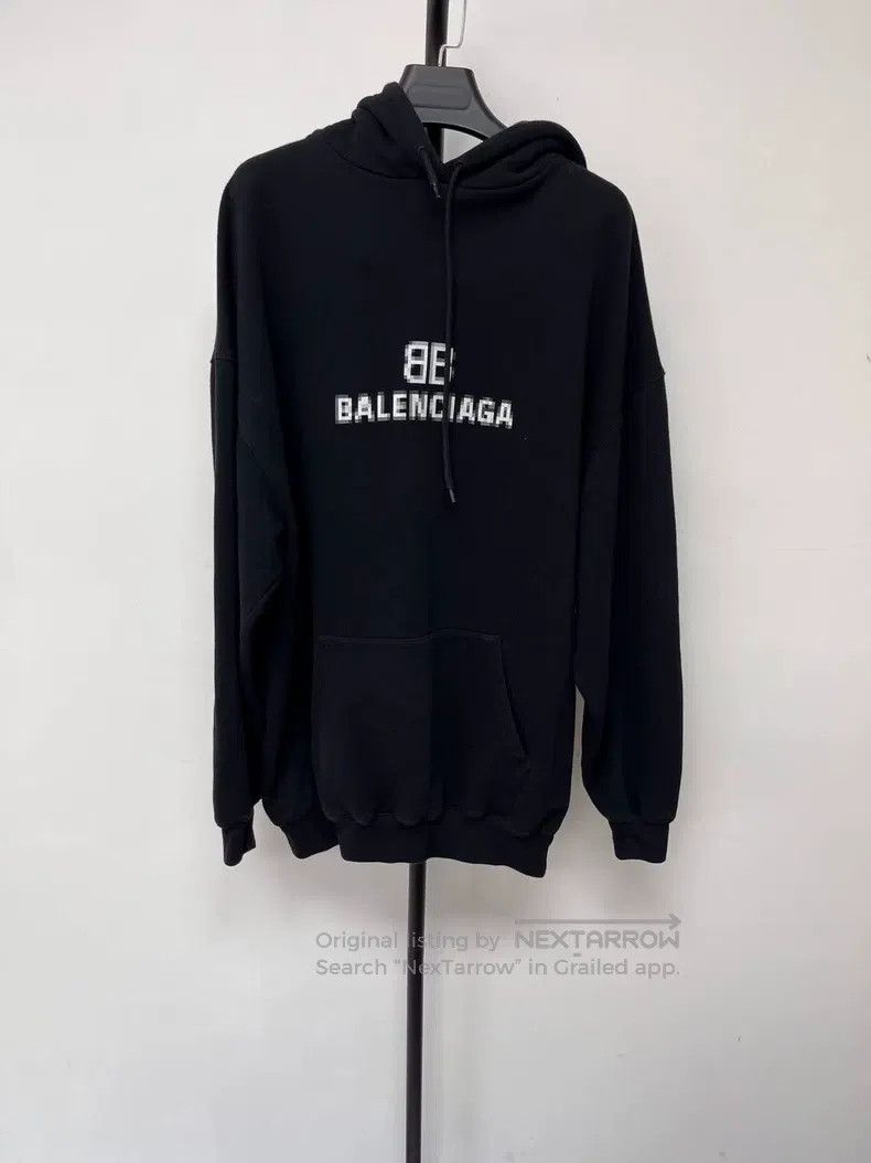 Balenciaga Balenciaga Letter Logo Pattern Hooded Long Sleeve Sweatshi Size XS / US 0-2 / IT 36-38 - 1 Thumbnail