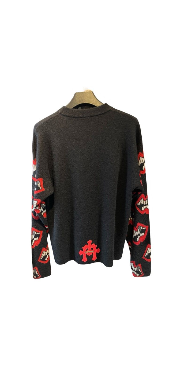 Chrome Hearts Matty boy chomped red triple leather cross cashmere sweater Size US S / EU 44-46 / 1 - 2 Thumbnail