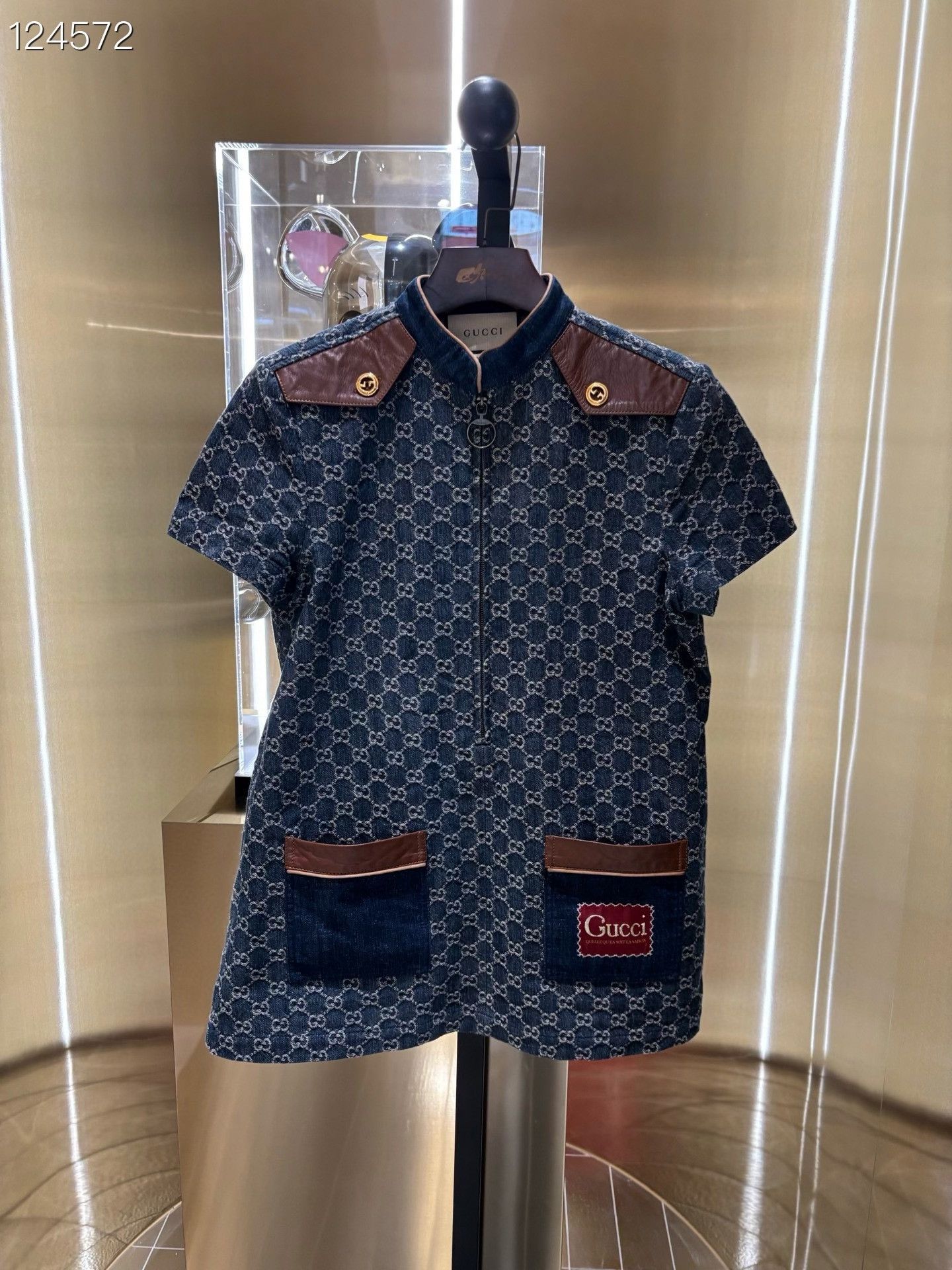 Gucci Gucci Double G All-Over Print Denim Top Size US XS / EU 42 / 0 - 1 Thumbnail