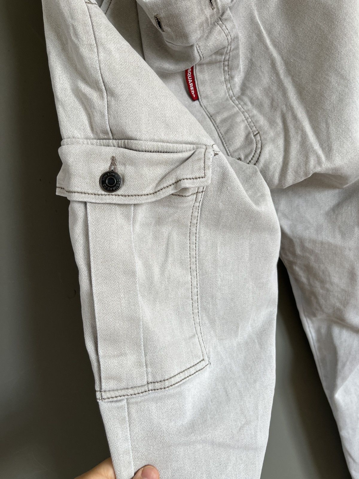 Dsquared2 Dsquared2 White Cotton Cargo Joggers Size US 34 / EU 50 - 10 Thumbnail