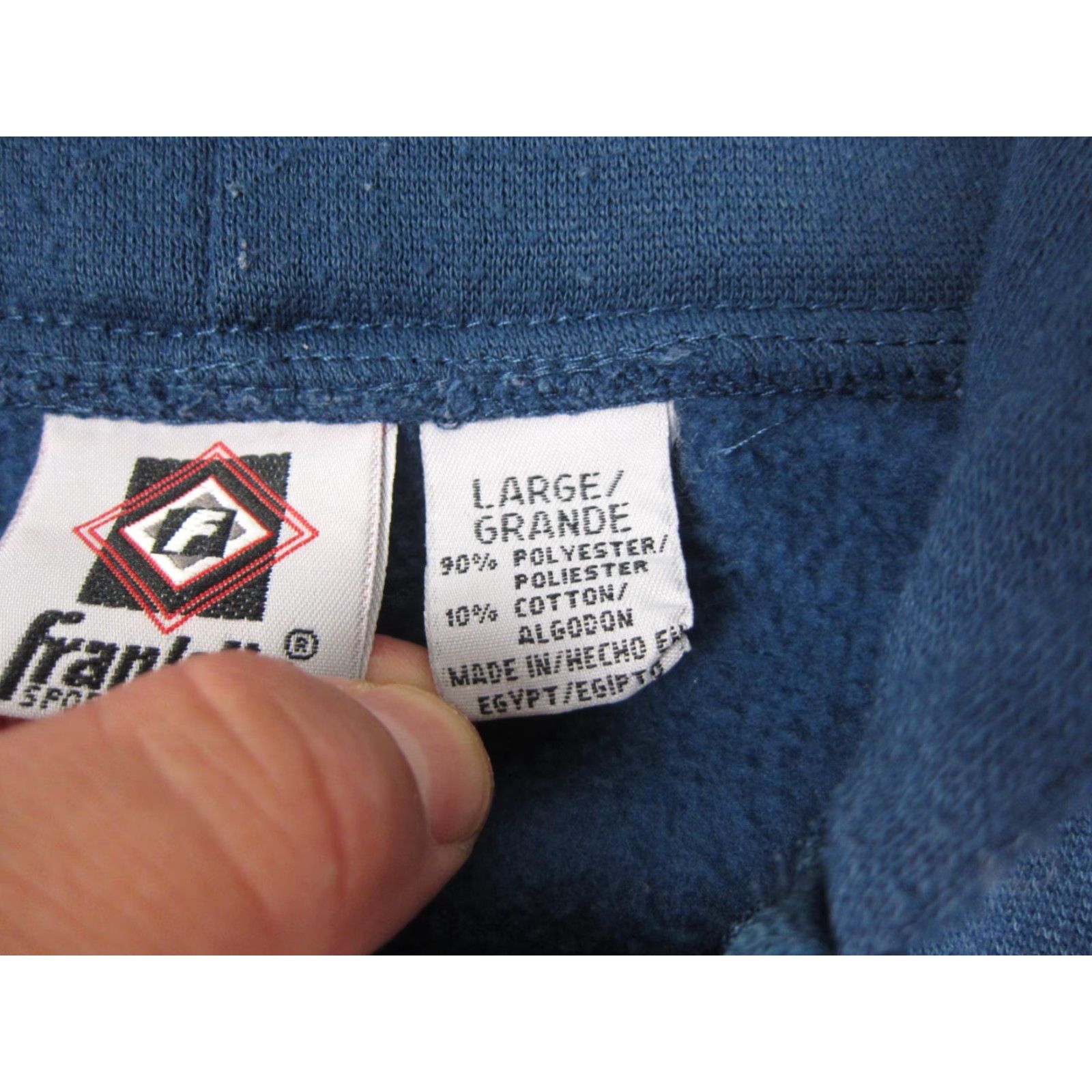 Vintage VINTAGE Franklin Hoodie Men L Blue Full Zip Fleece Sweatshirt 90s Logo Size US L / EU 52-54 / 3 - 5 Thumbnail